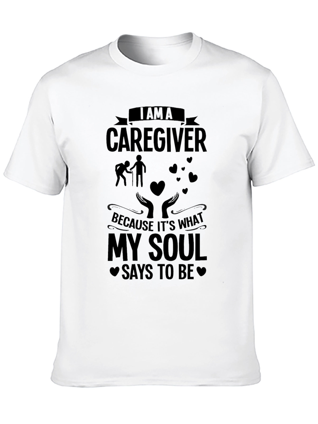 Caregiver Soul T-Shirt - Black Graphic Tee