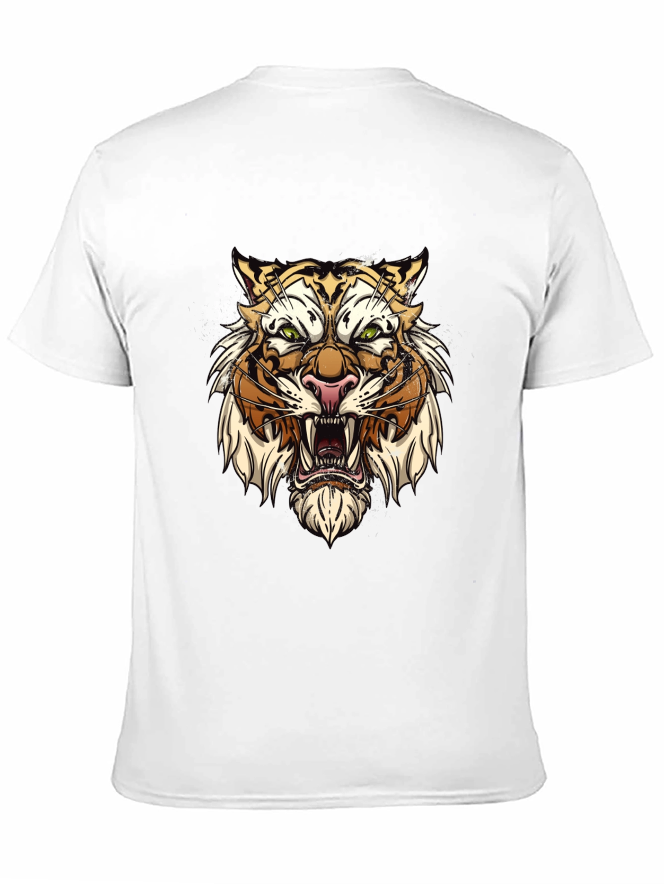 Tiger Graphic Tee - Fierce Animal Print Black T-Shirt