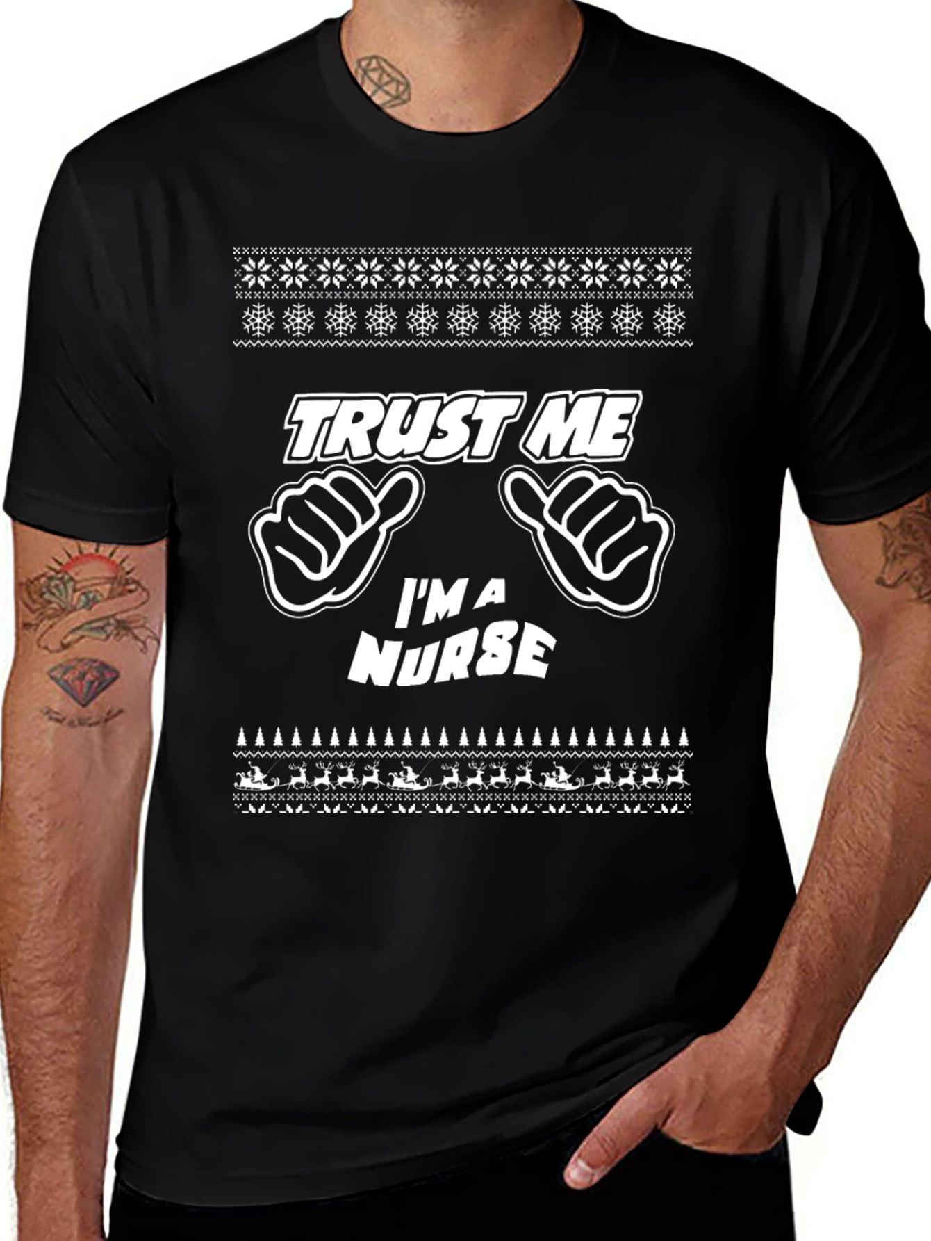 Trust Me Im A Nurse Christmas T-Shirt