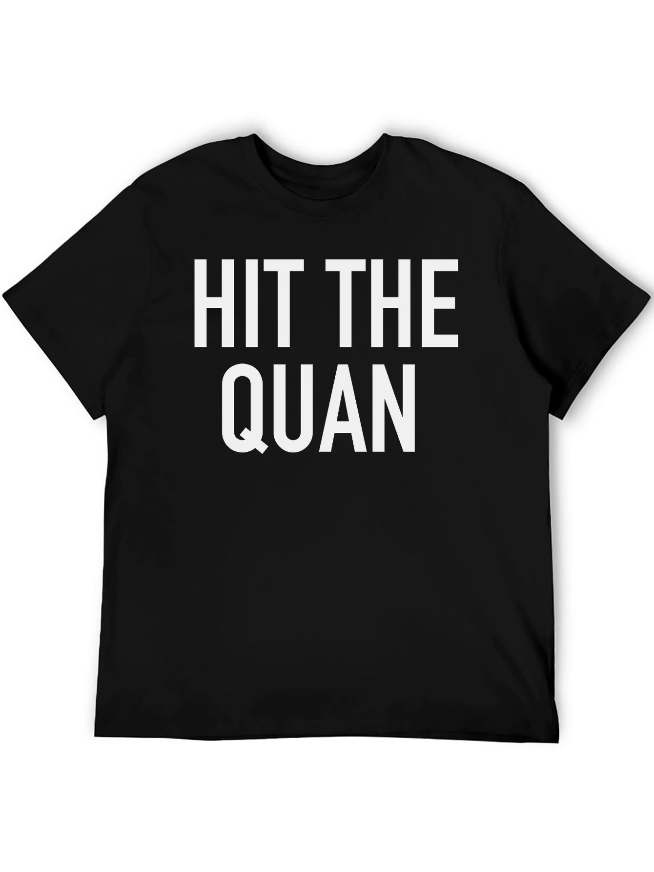 Hit The Quan Graphic Tee - Black Cotton T-Shirt