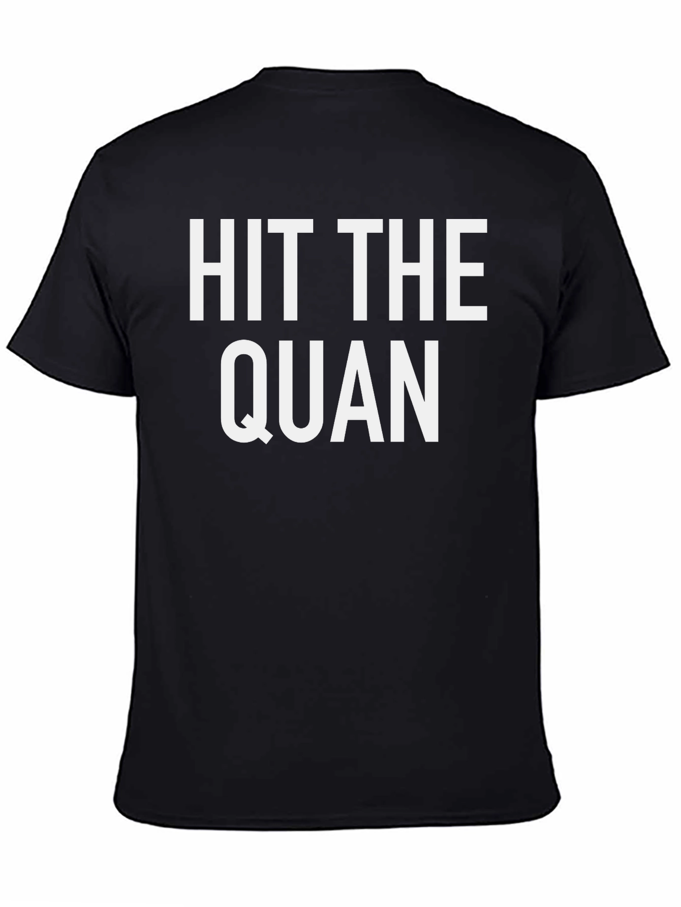 Hit The Quan Graphic Tee - Black Cotton T-Shirt