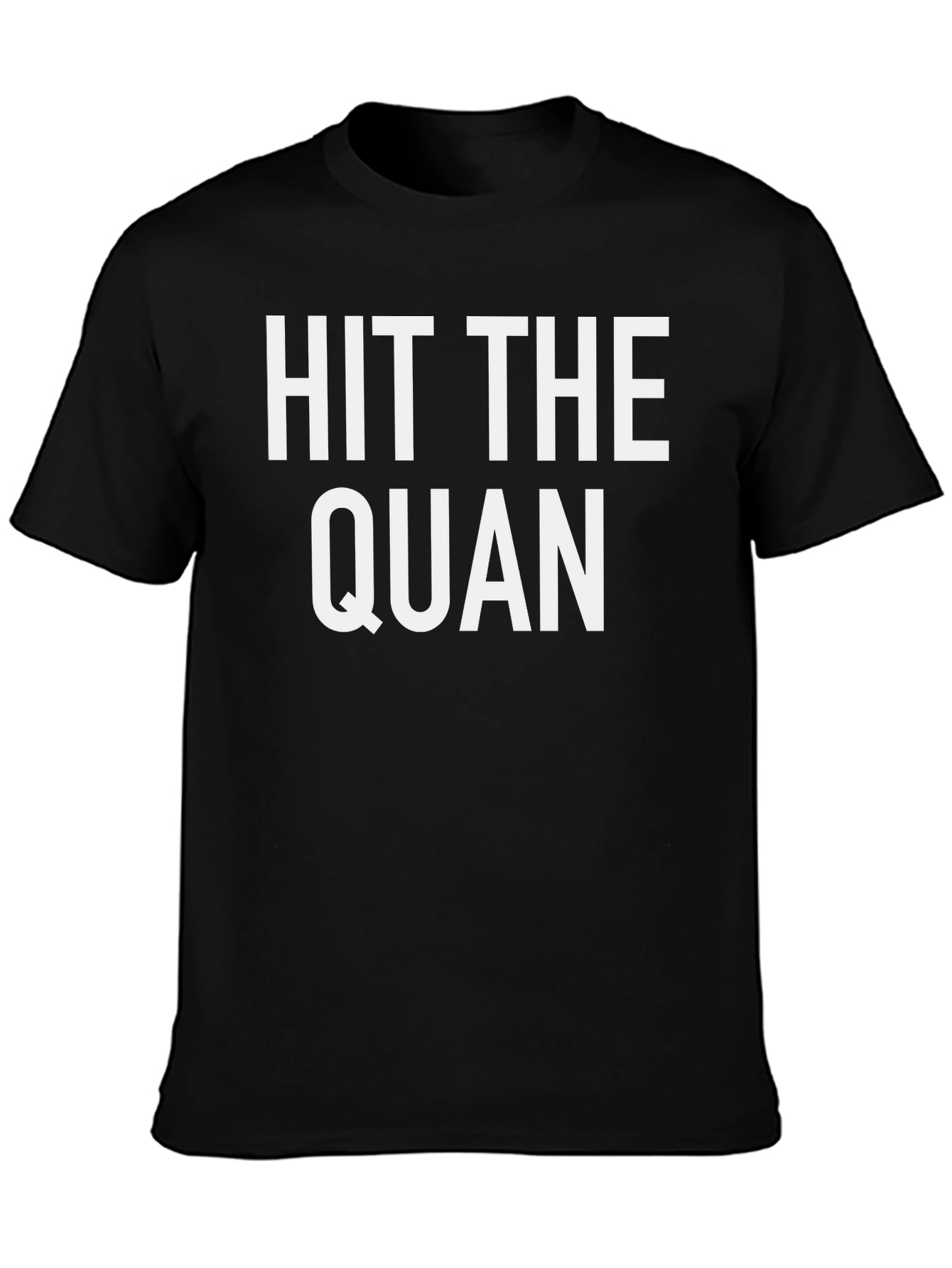 Hit The Quan Graphic Tee - Black Cotton T-Shirt