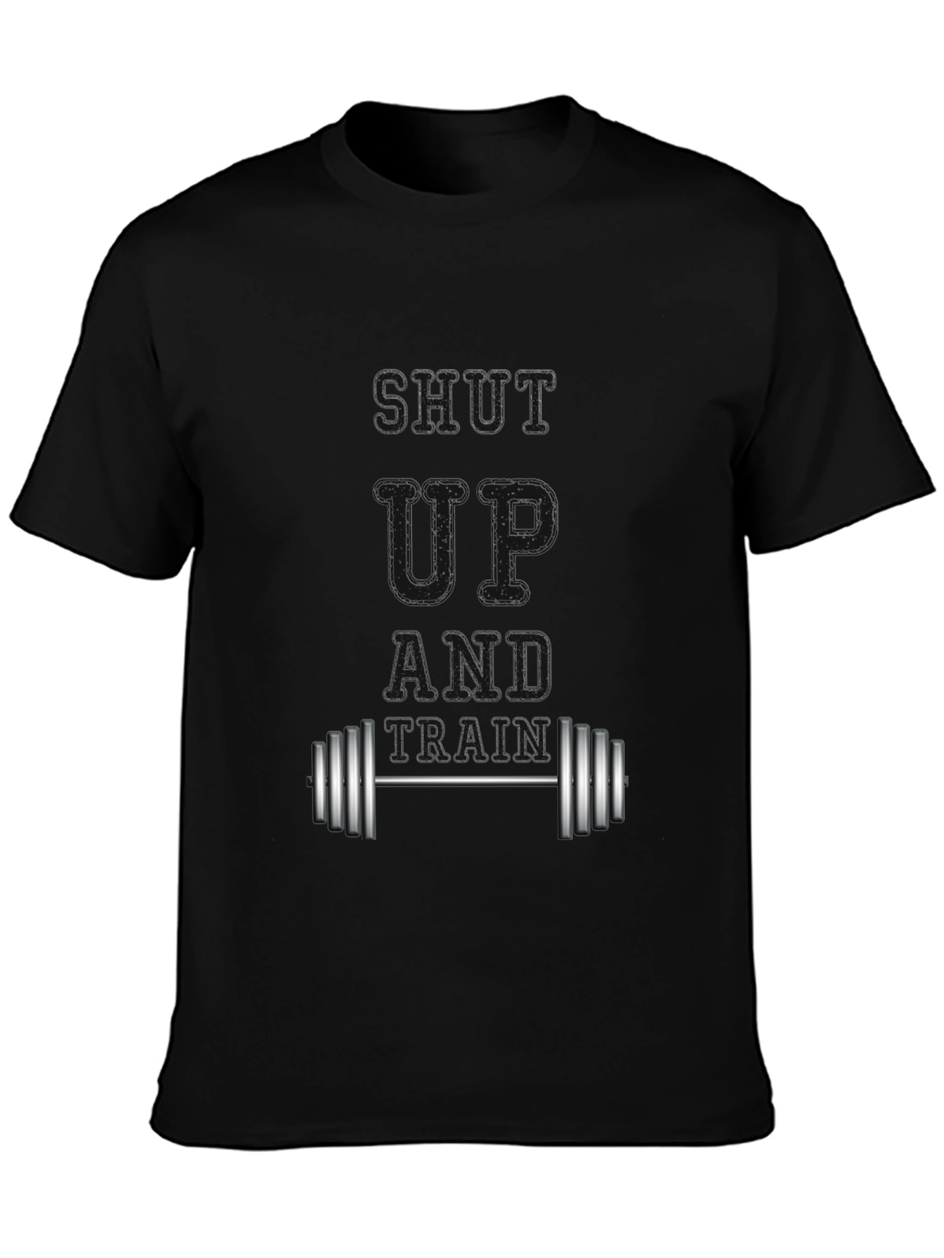 Shut Up and Train Black Graphic Tee