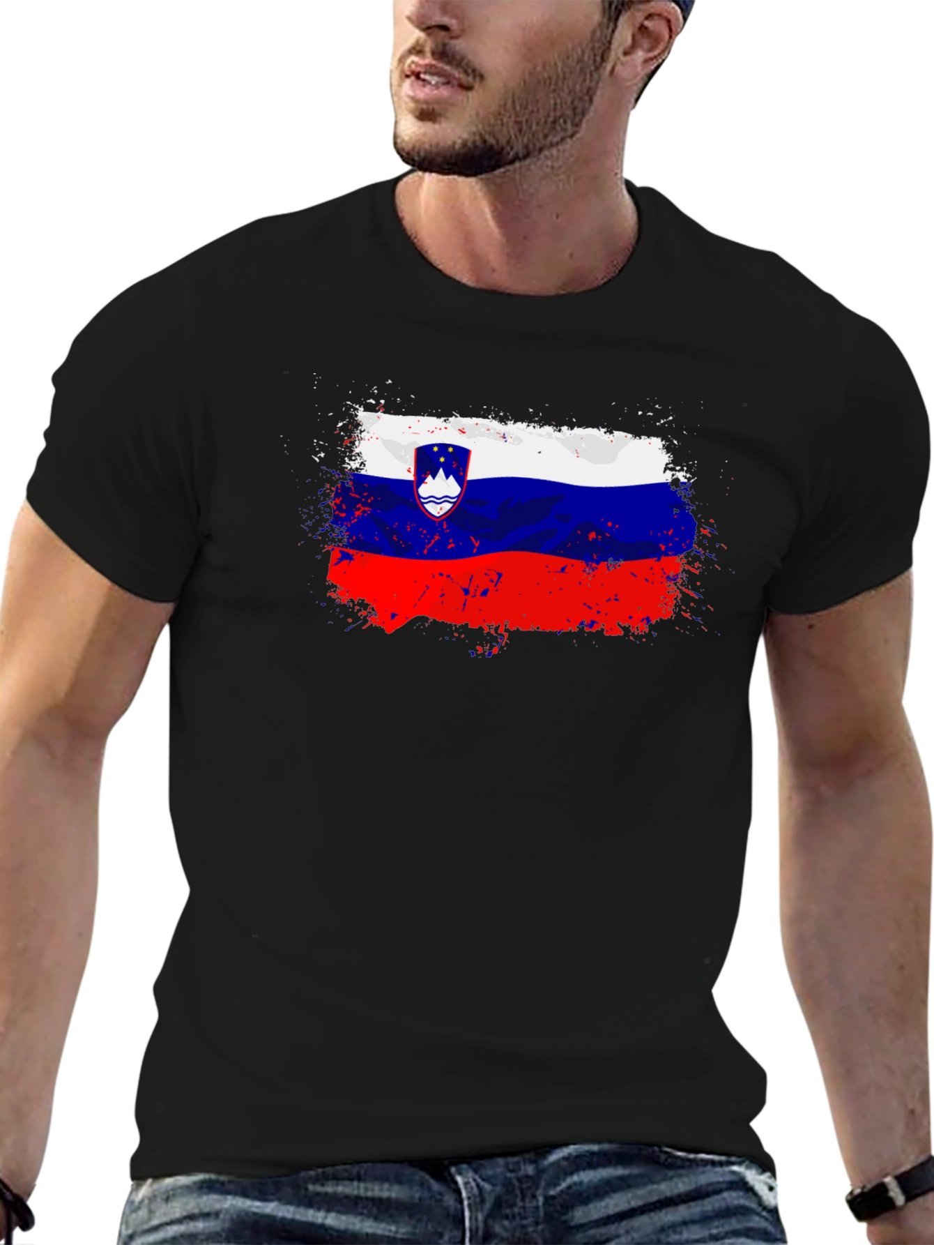 Slovenia Flag T-Shirt - Distressed Design