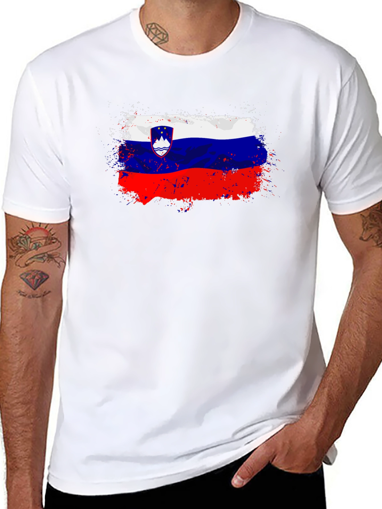 Slovenia Flag T-Shirt - Distressed Design