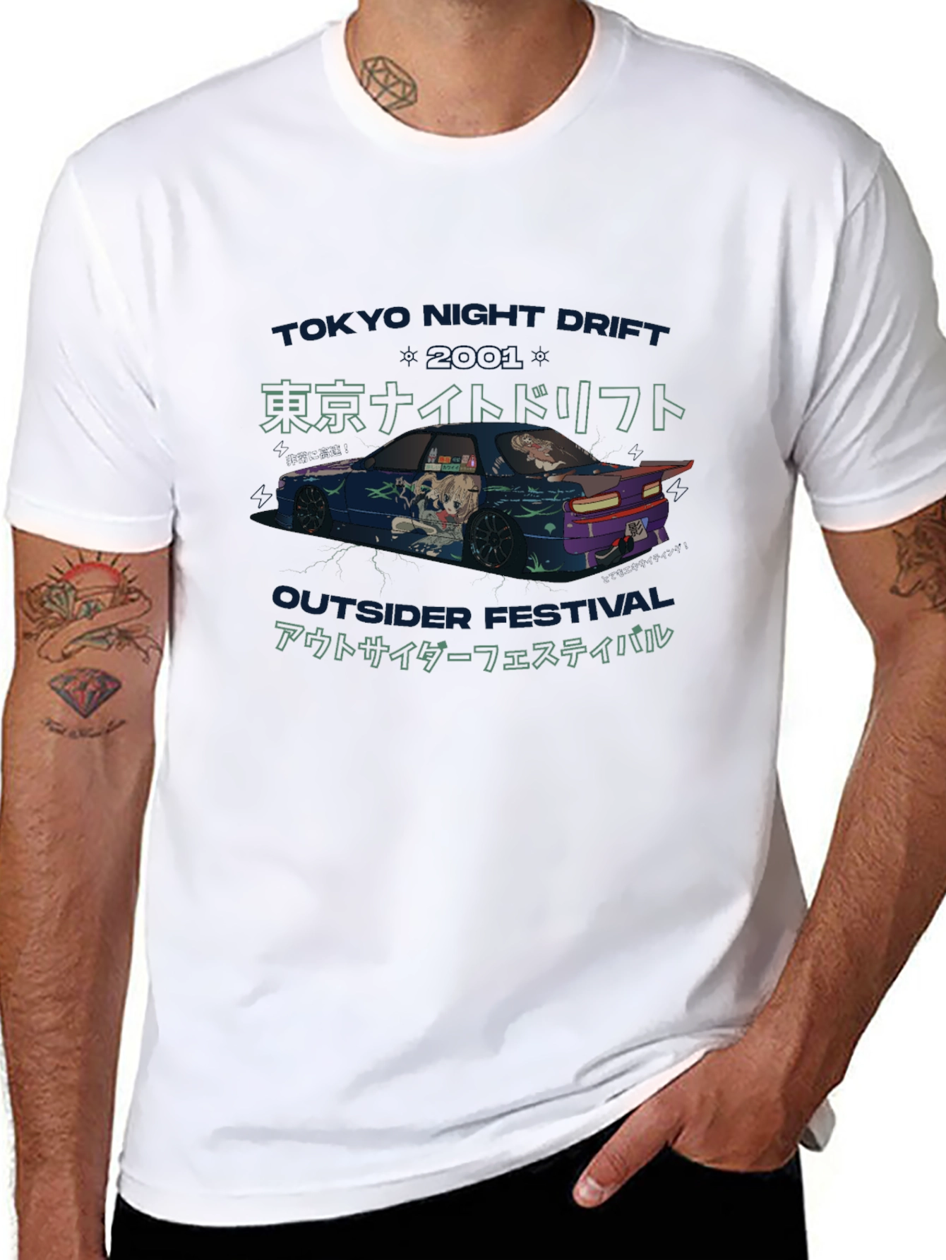 Tokyo Night Drift Graphic Tee - Outsider Festival