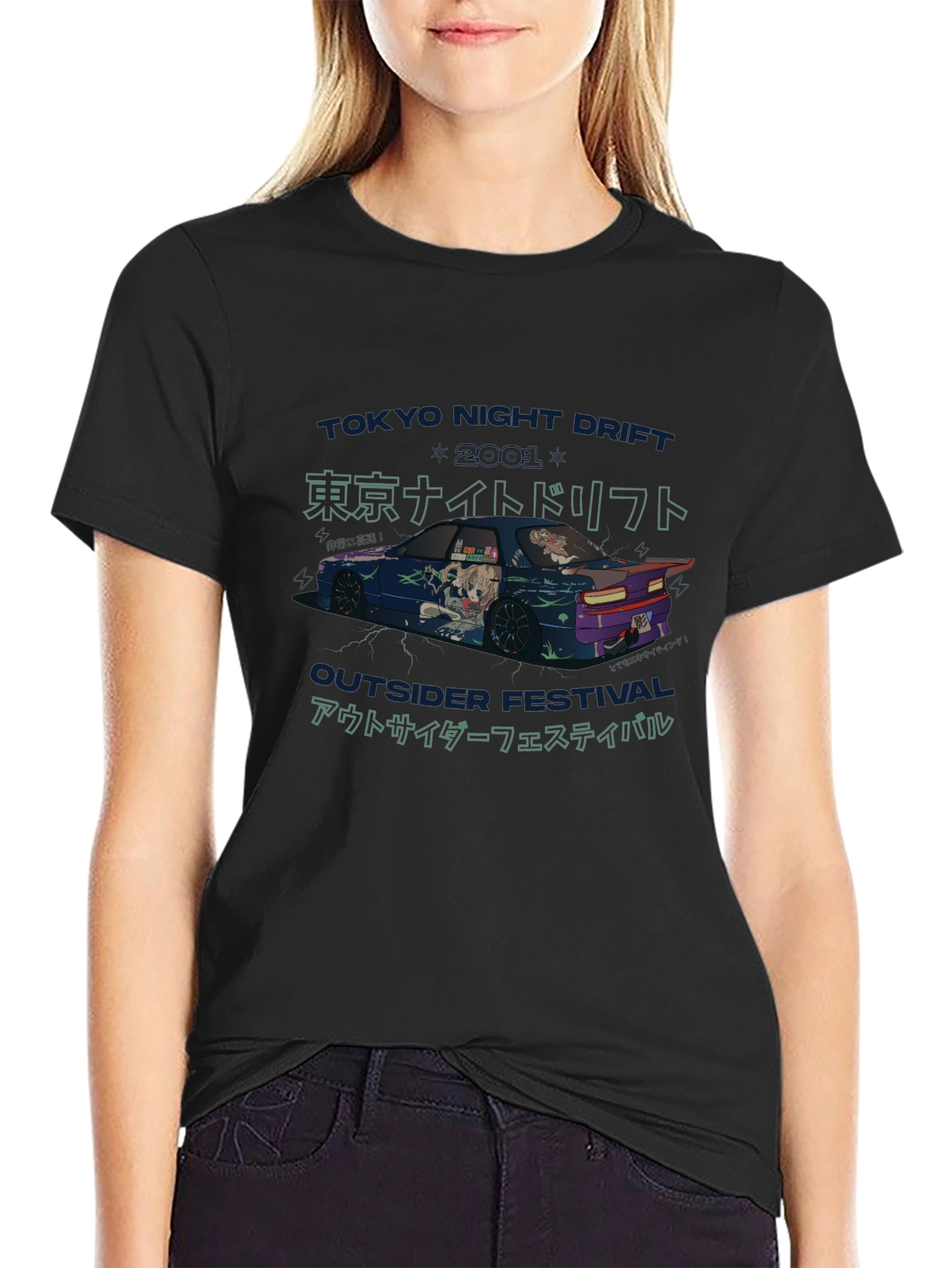 Tokyo Night Drift Graphic Tee - Outsider Festival
