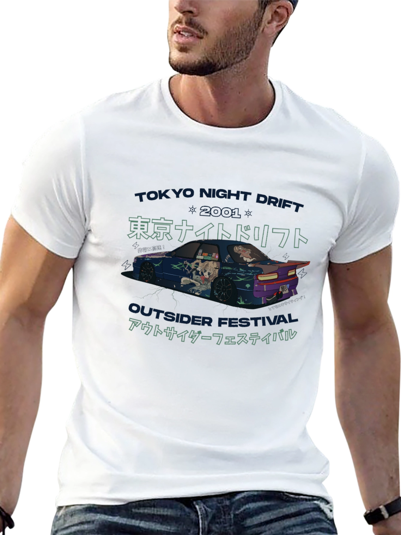 Tokyo Night Drift Graphic Tee - Outsider Festival