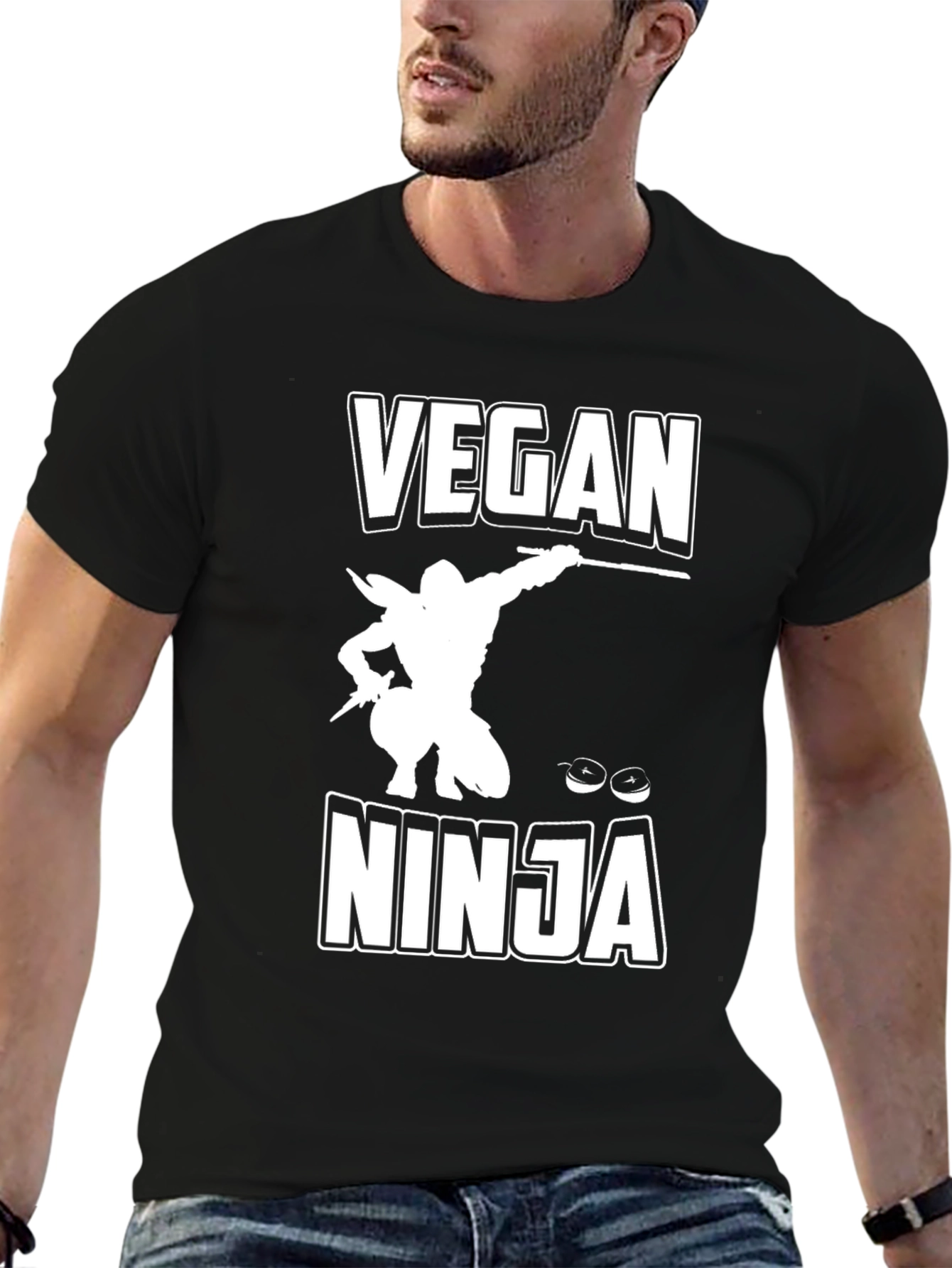 Vegan Ninja Graphic T-Shirt - Cool & Comfortable