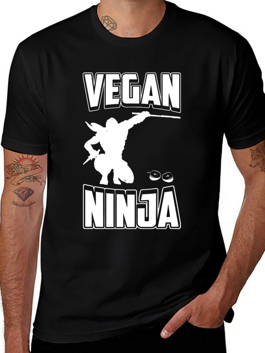 Vegan Ninja Graphic T-Shirt - Cool & Comfortable
