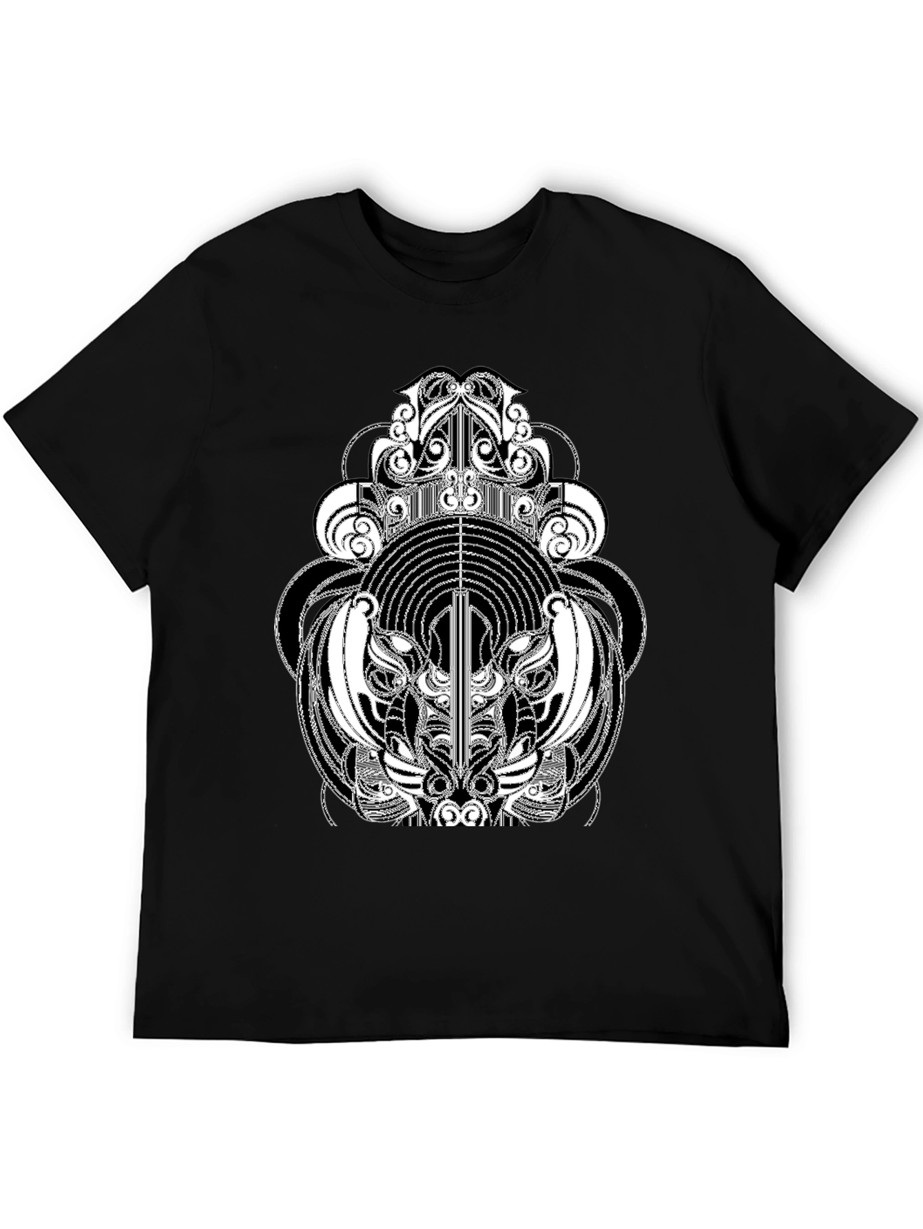 Abstract Graphic Tee - Black
