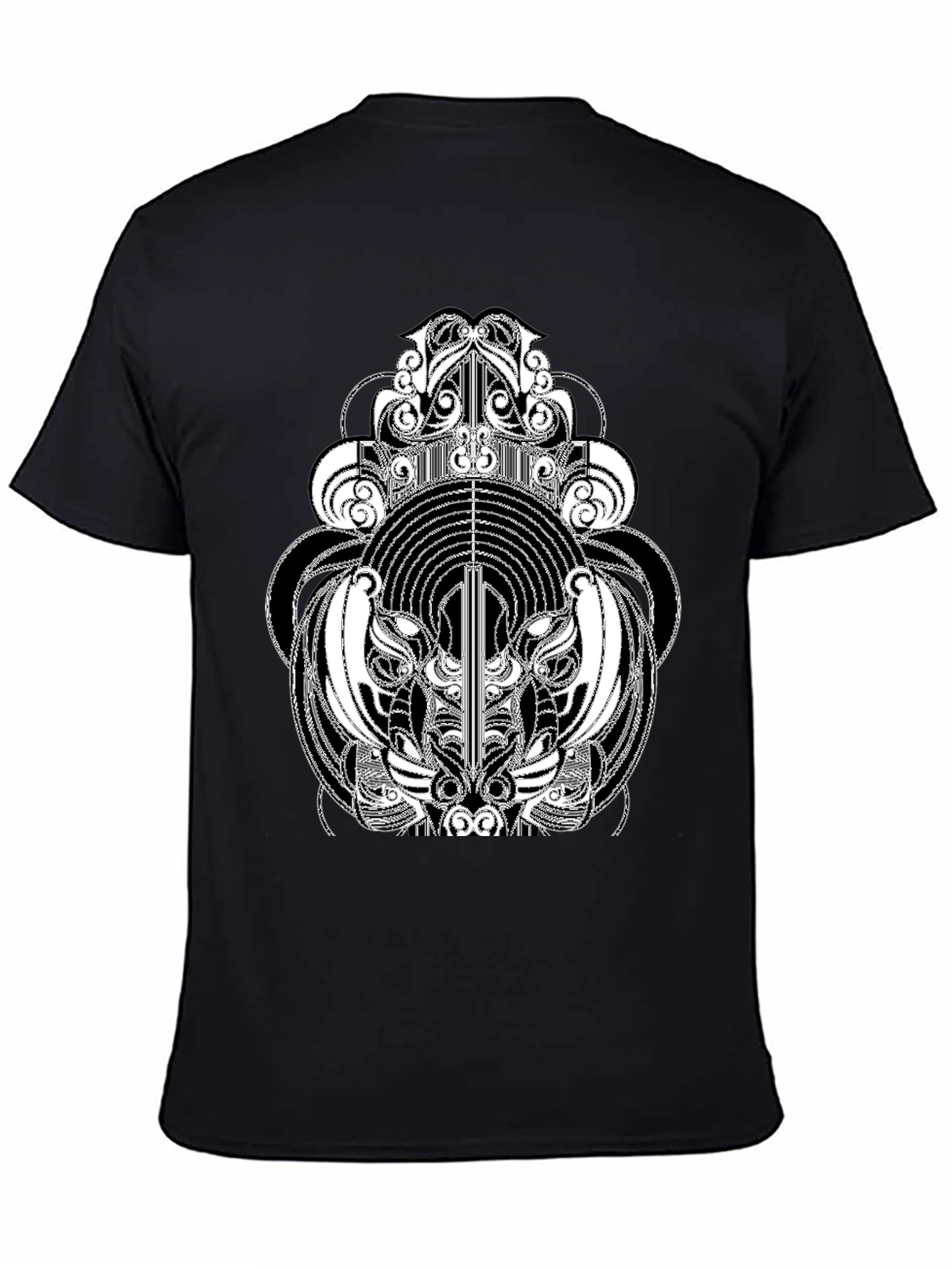 Abstract Graphic Tee - Black
