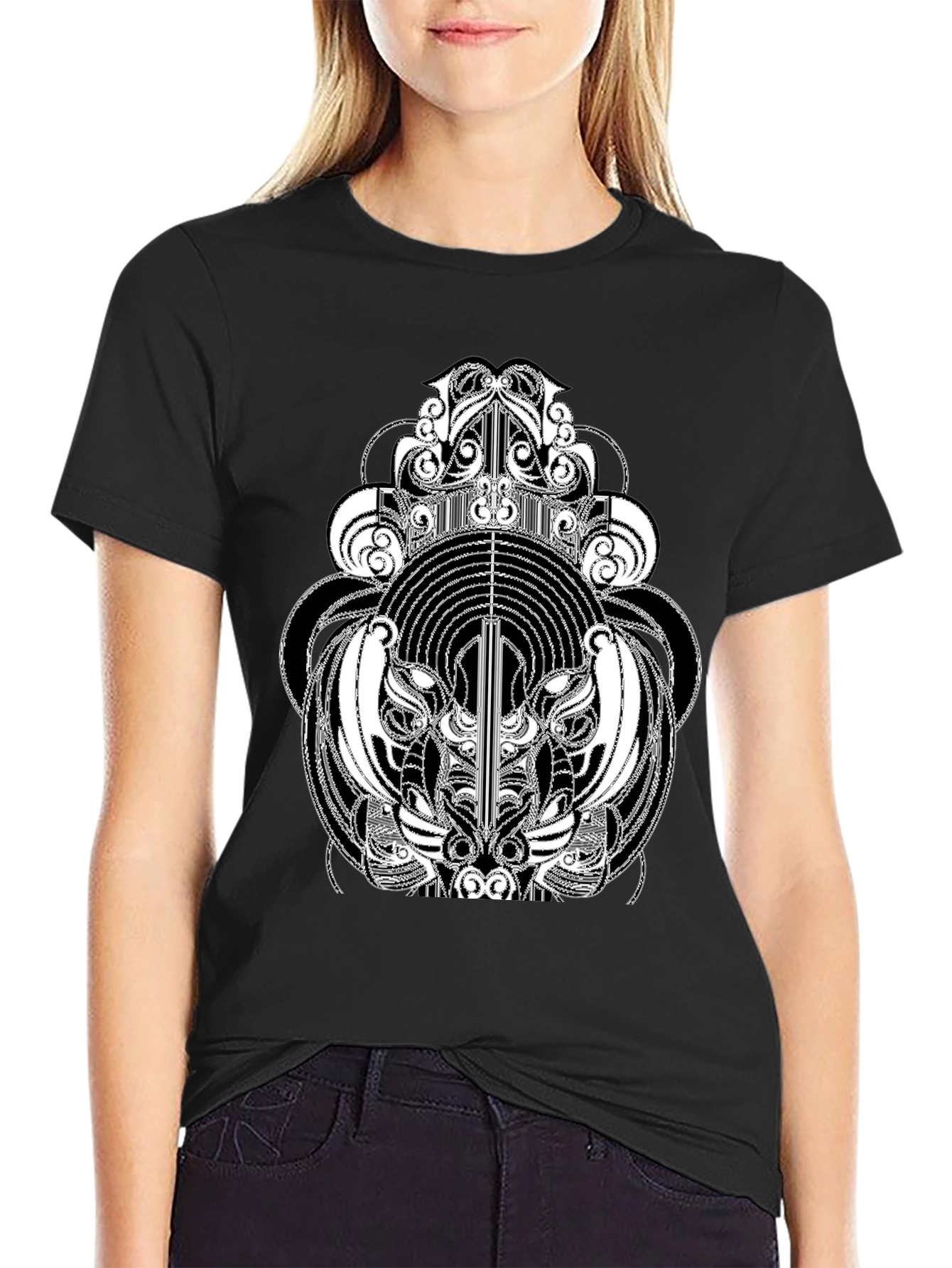Abstract Graphic Tee - Black