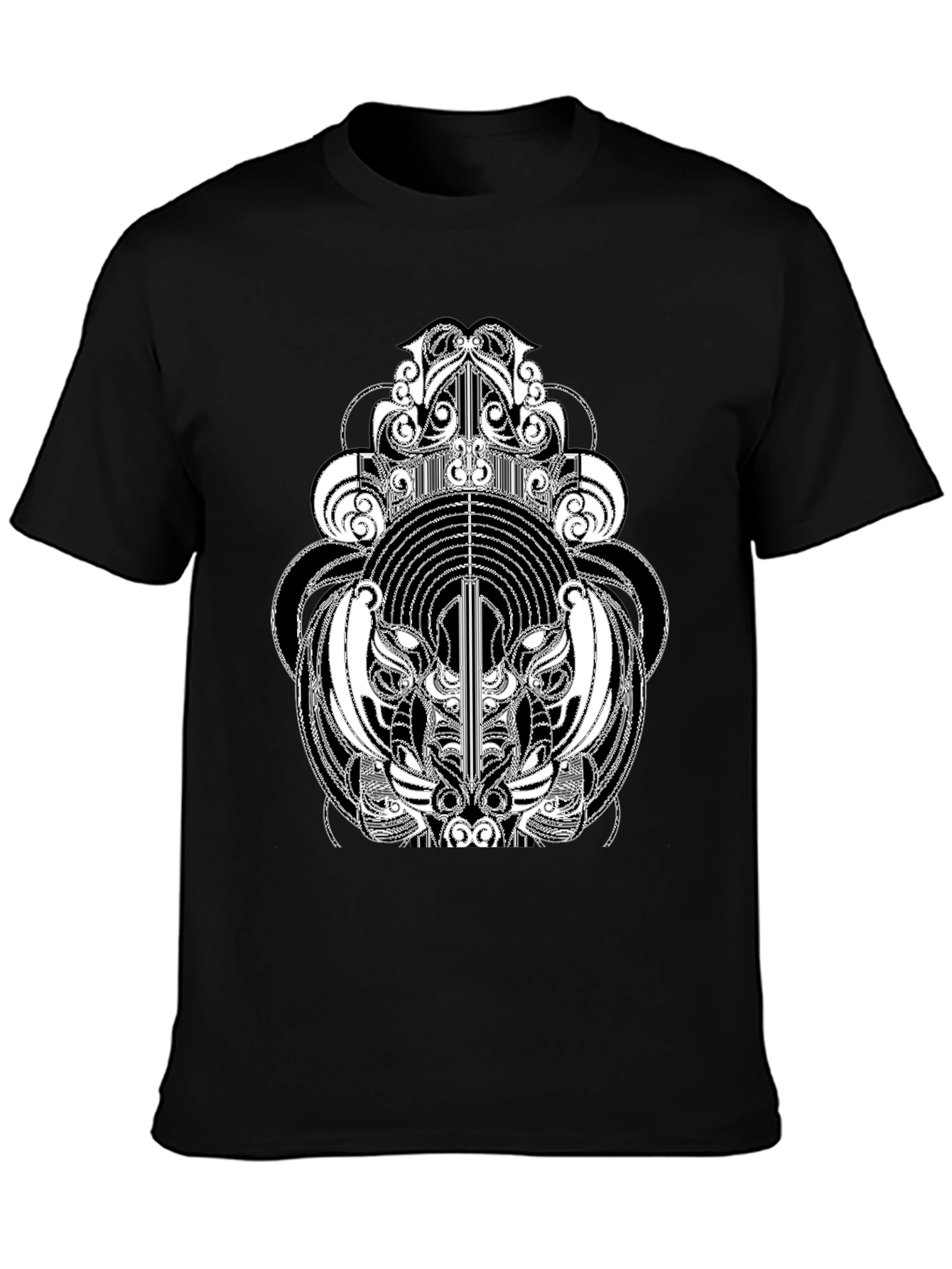 Abstract Graphic Tee - Black