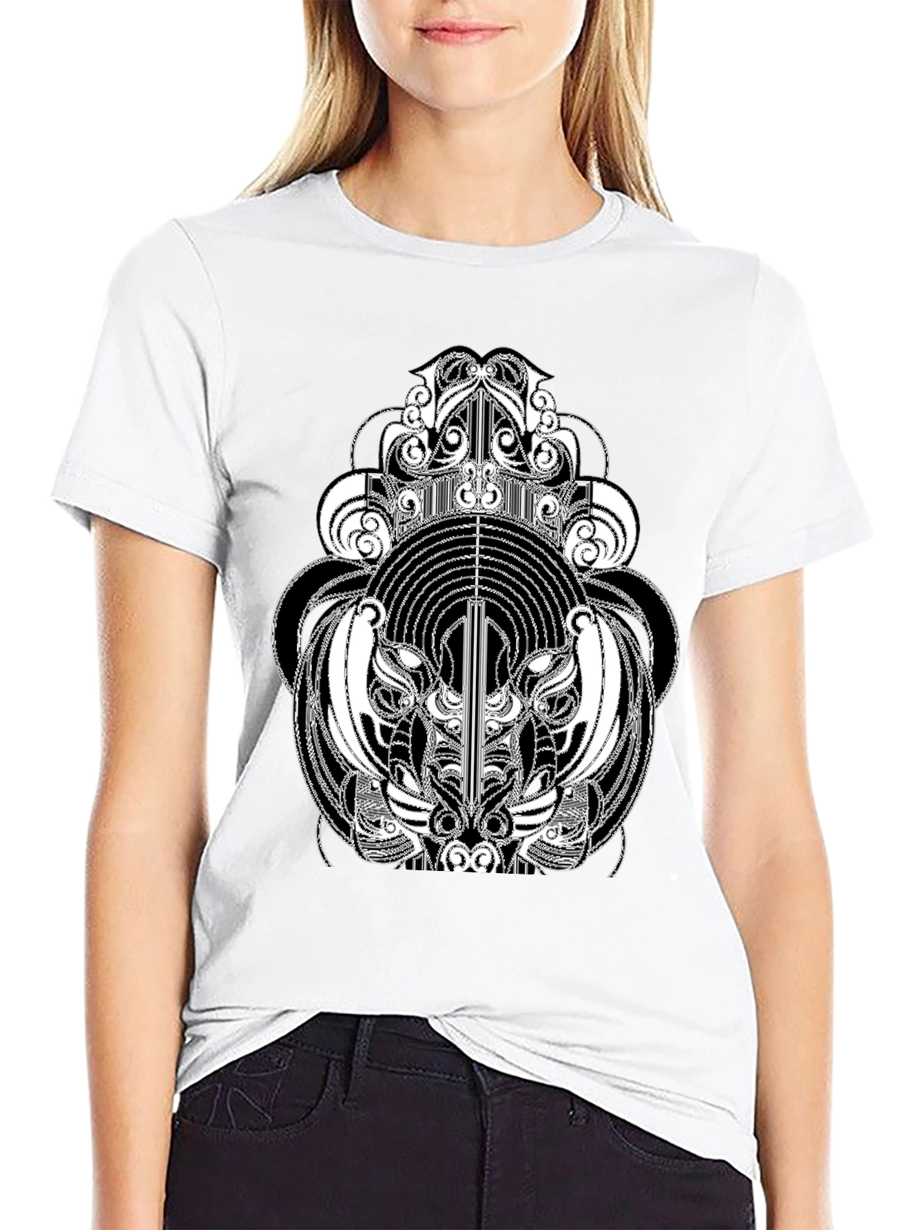 Abstract Graphic Tee - Black
