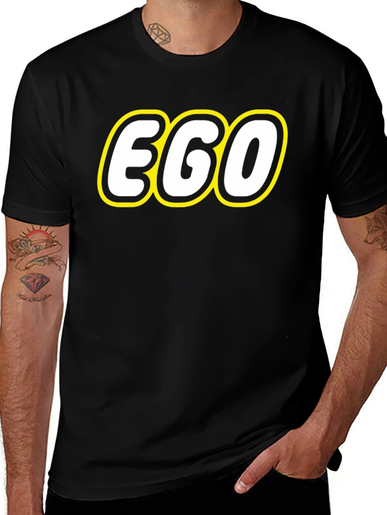 EGO T-Shirt -  Black Cotton Tee