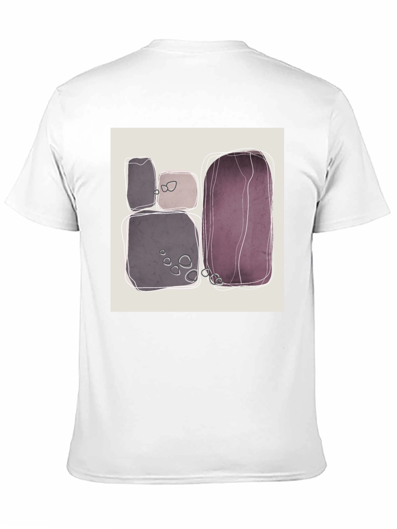 Abstract Stone Pattern Black Tee