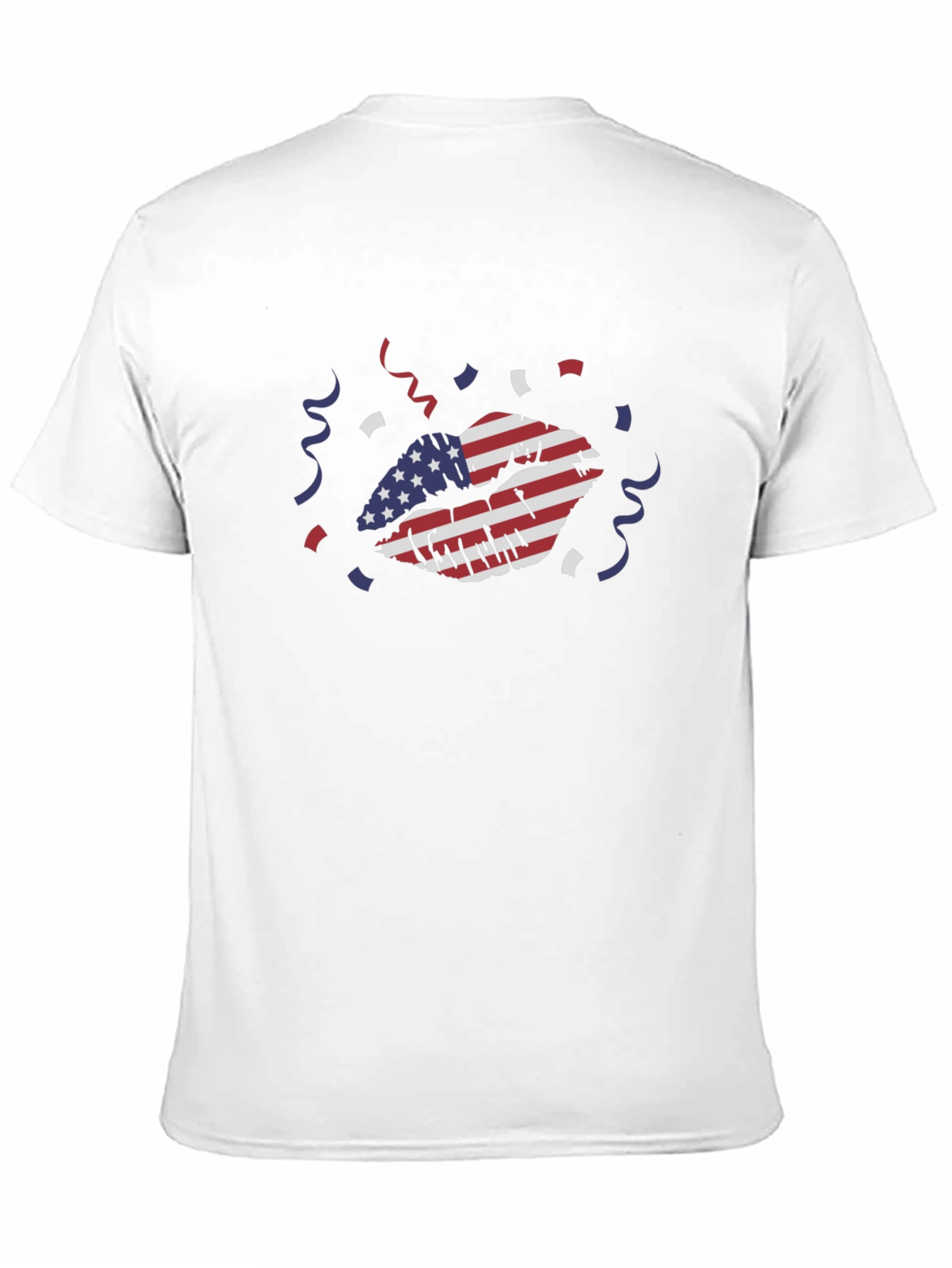 American Flag Lips Graphic Tee - Black
