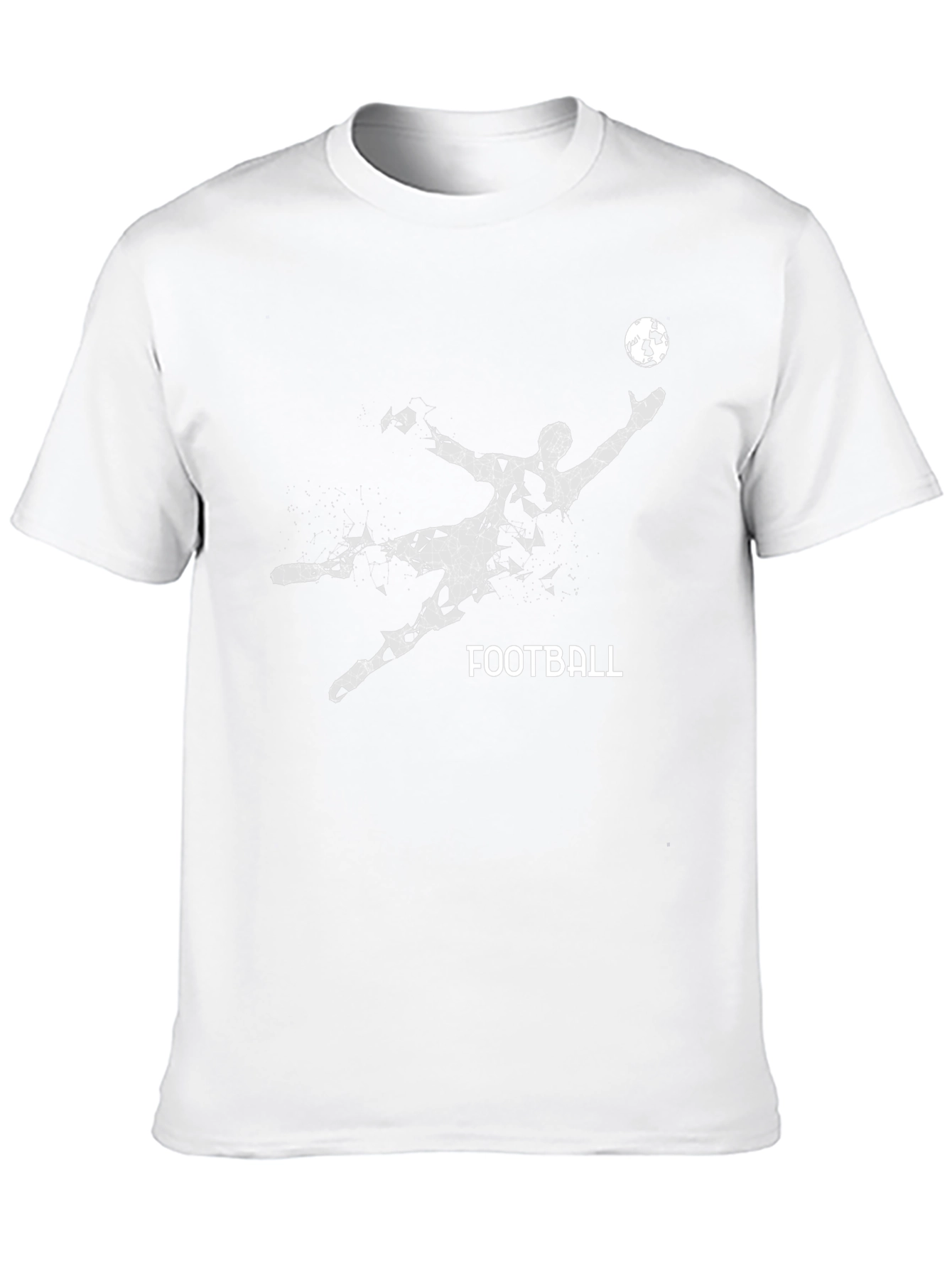Mens Black Football Graphic Tee Shirt