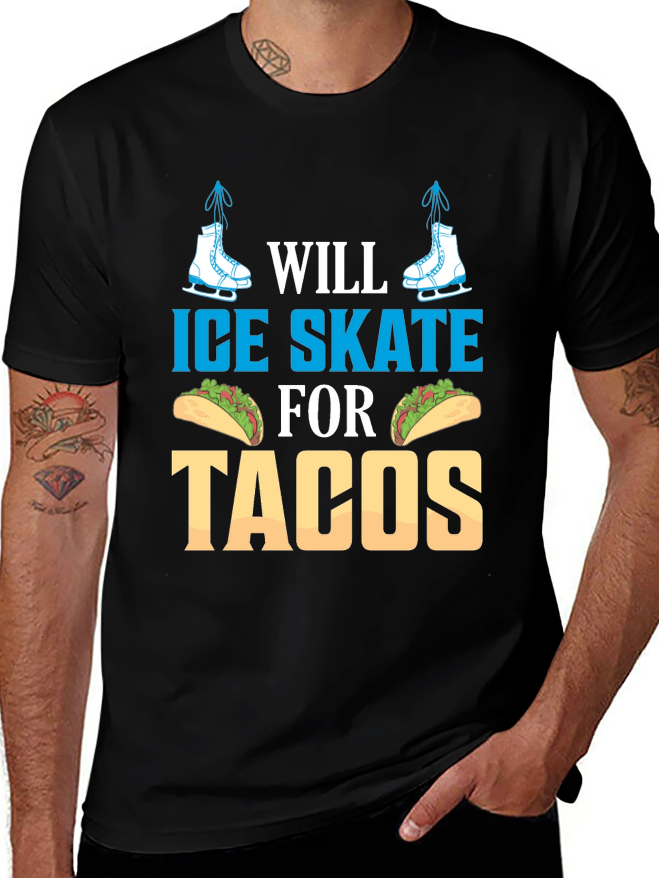 Ice Skate for Tacos Graphic Tee