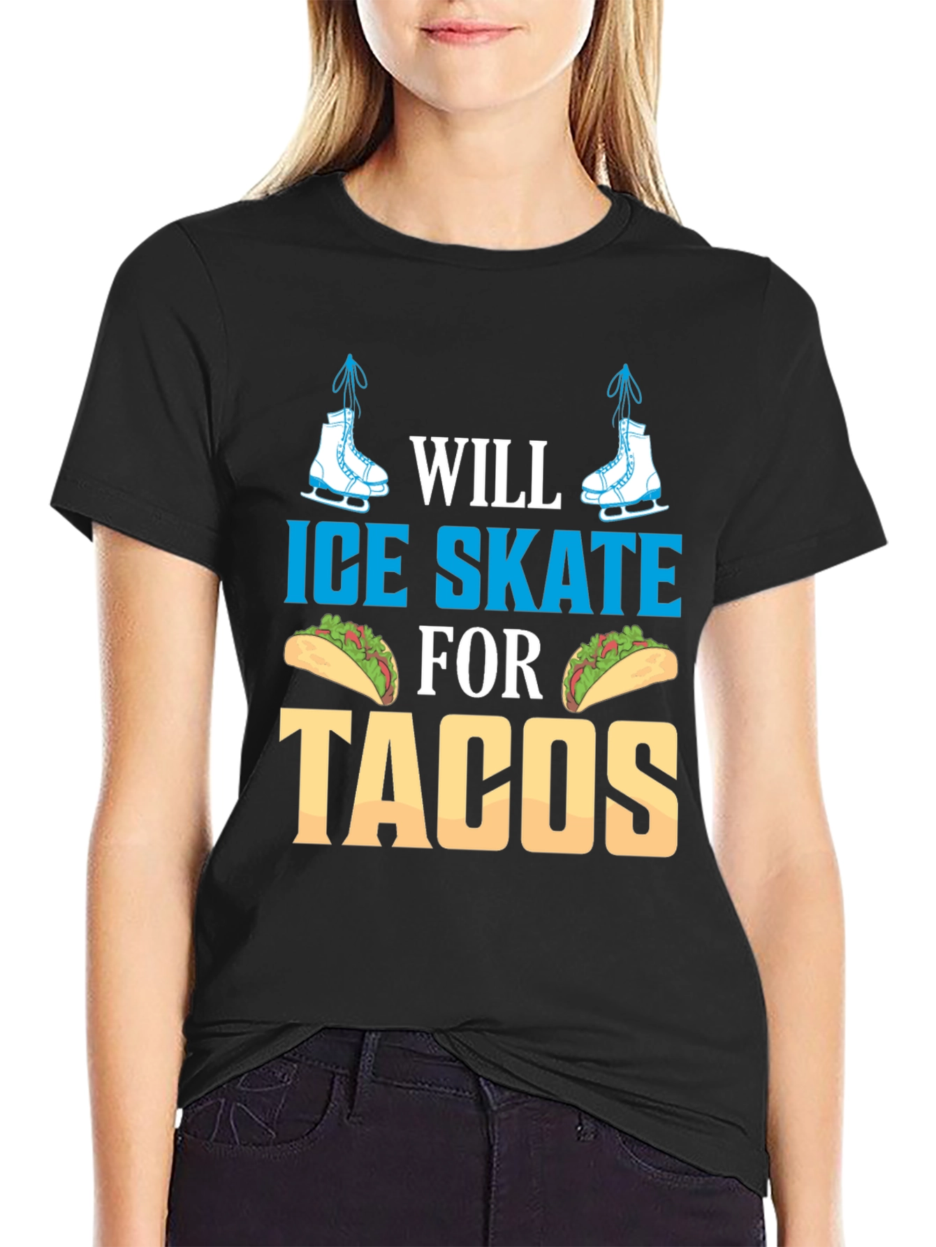 Ice Skate for Tacos Graphic Tee