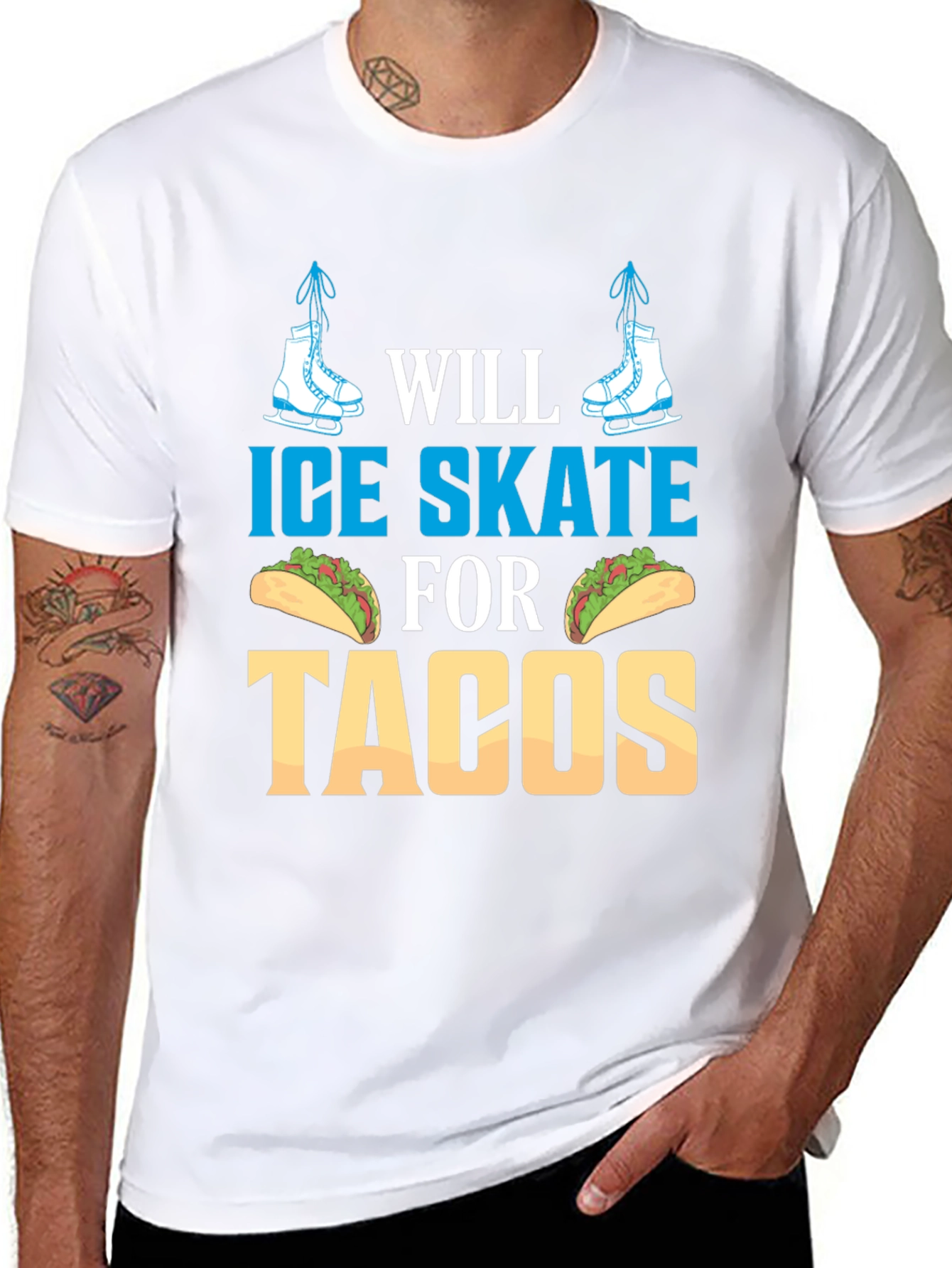 Ice Skate for Tacos Graphic Tee