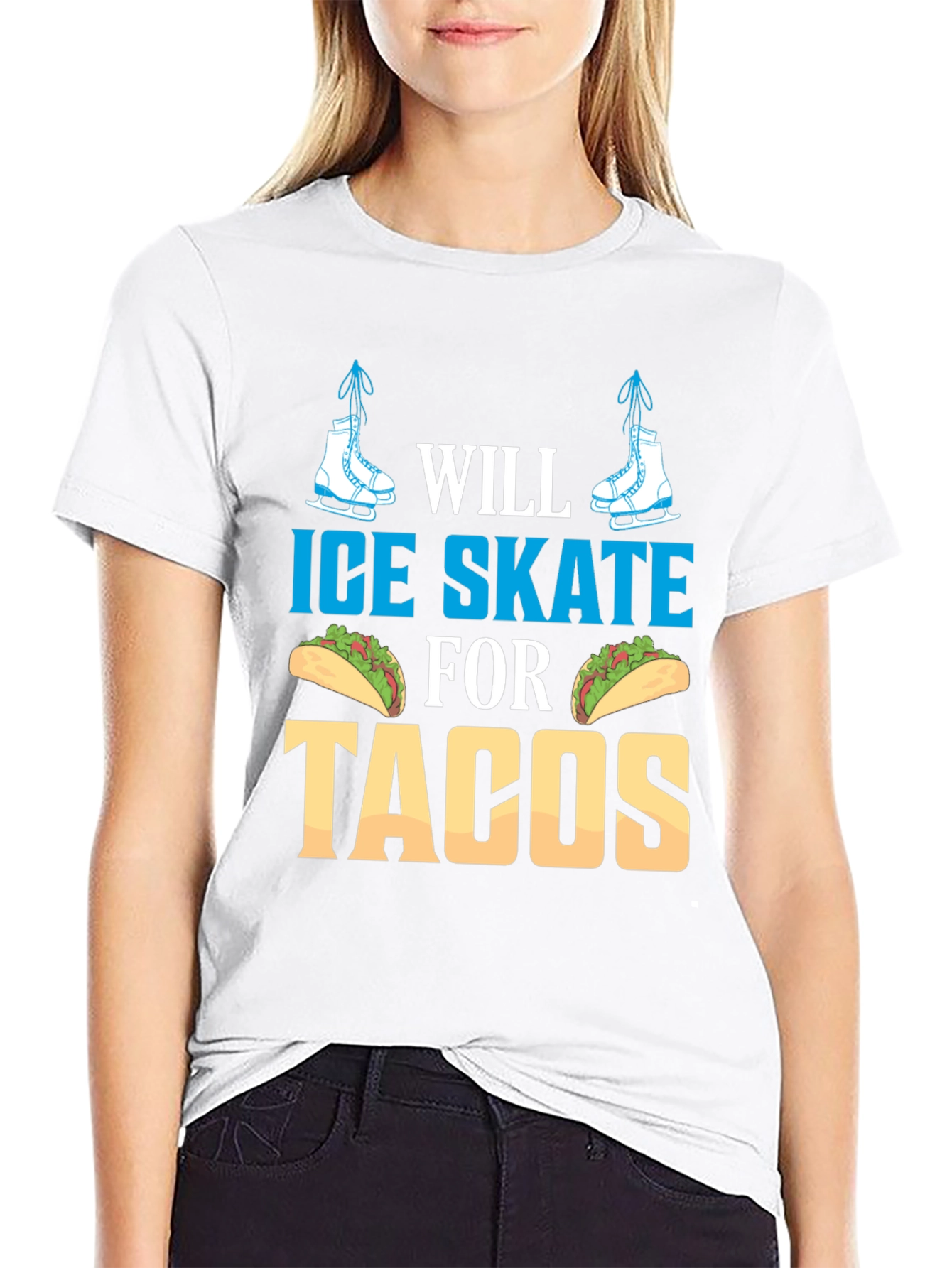 Ice Skate for Tacos Graphic Tee