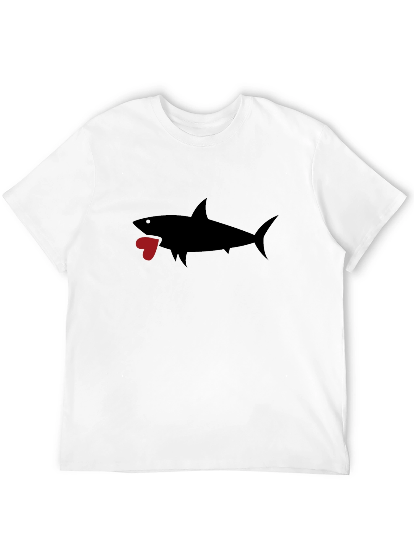 Shark Heart Graphic Black T-Shirt
