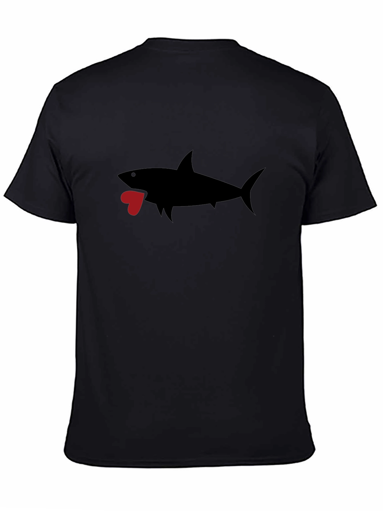 Shark Heart Graphic Black T-Shirt