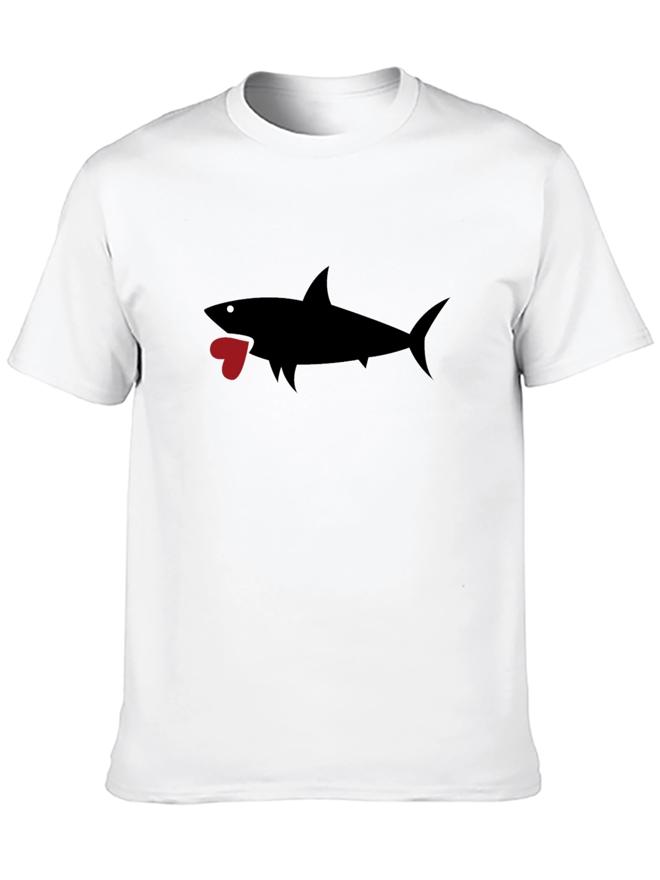 Shark Heart Graphic Black T-Shirt
