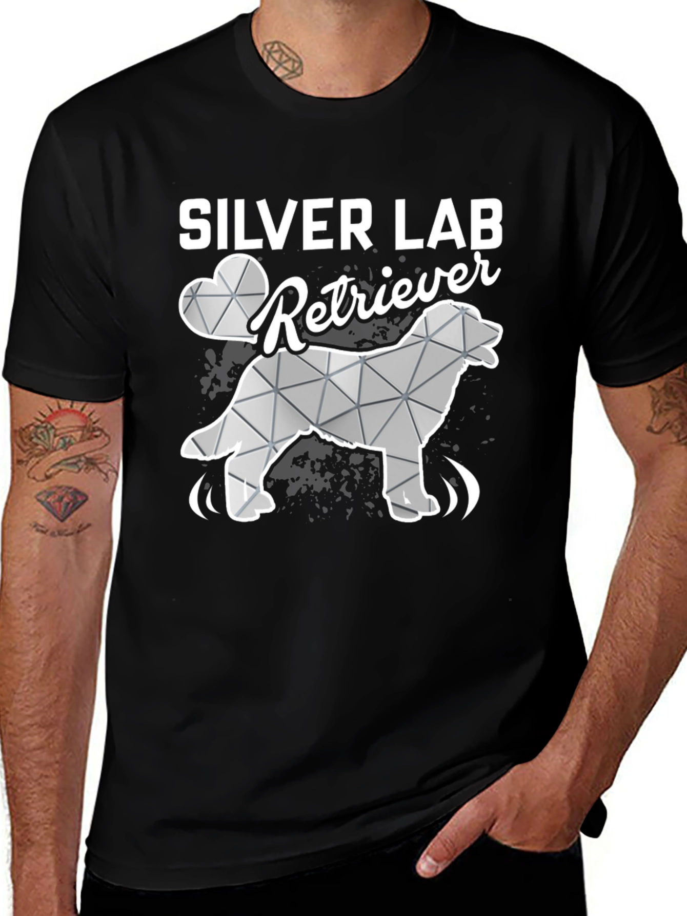 Silver Lab Retriever Graphic T-Shirt
