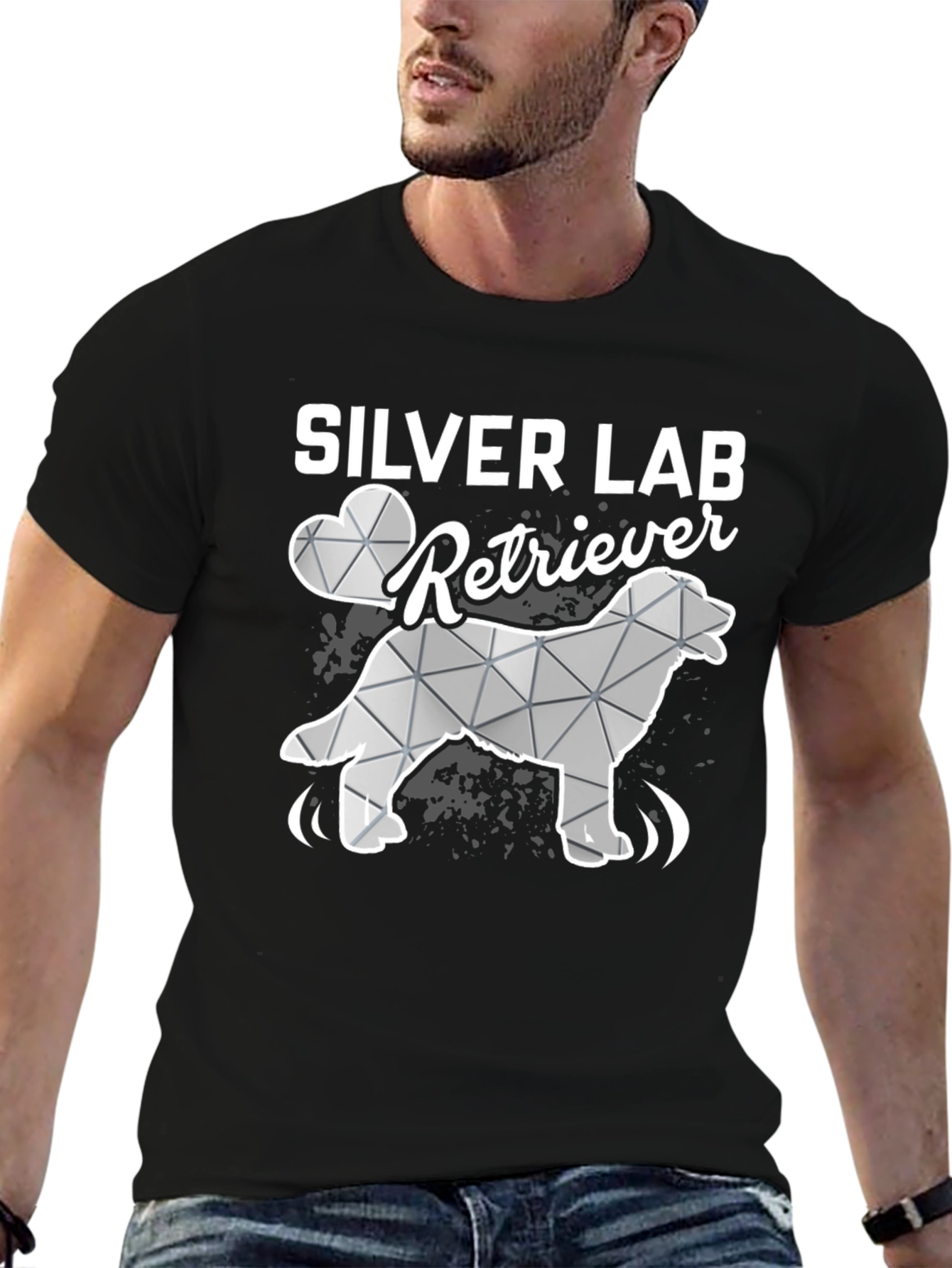 Silver Lab Retriever Graphic T-Shirt