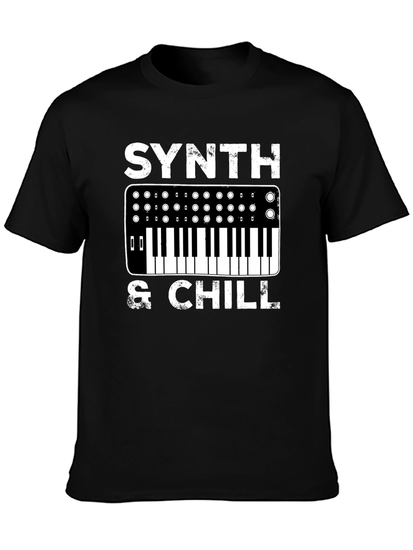 Synth & Chill Graphic T-Shirt - Music Lover Tee