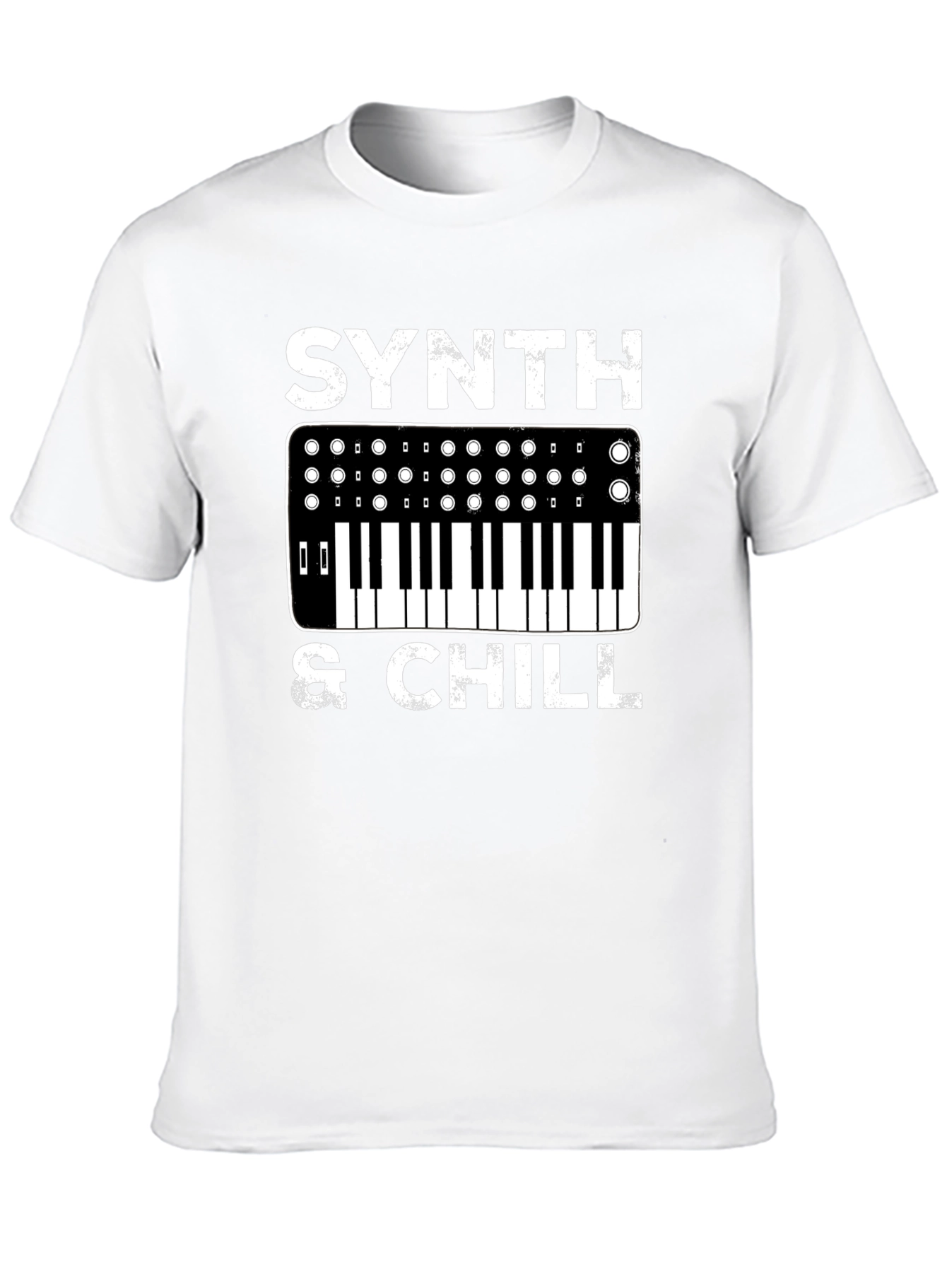 Synth & Chill Graphic T-Shirt - Music Lover Tee