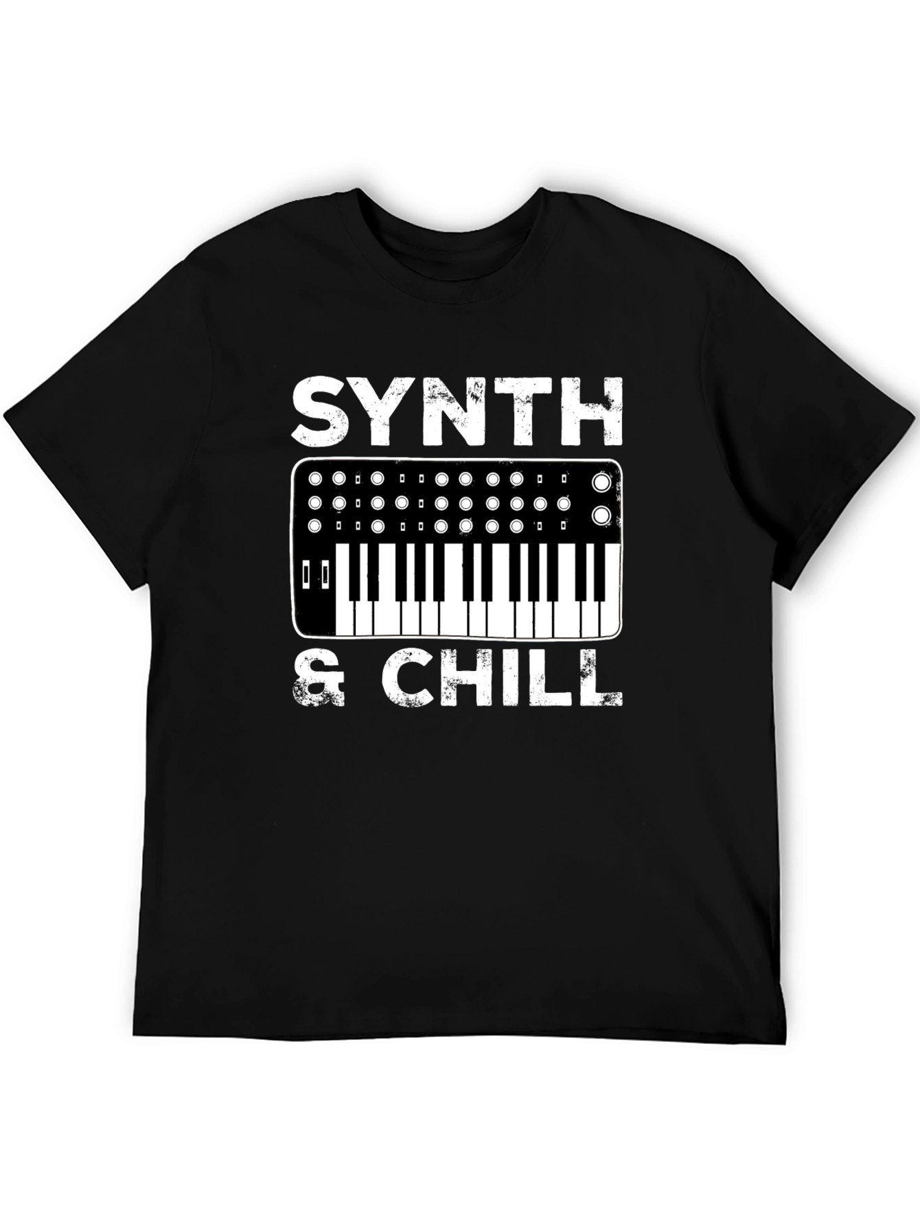 Synth & Chill Graphic T-Shirt - Music Lover Tee