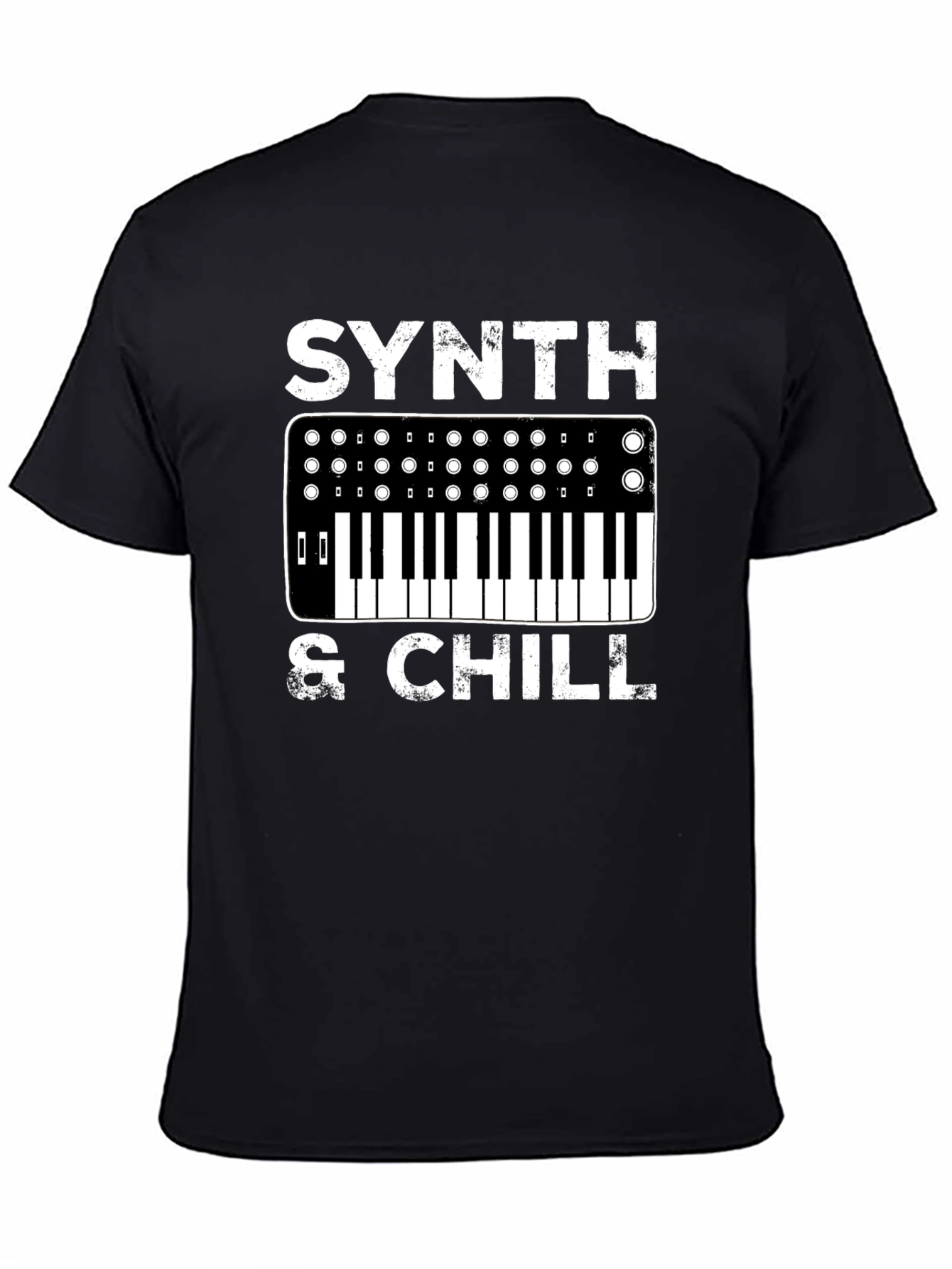 Synth & Chill Graphic T-Shirt - Music Lover Tee