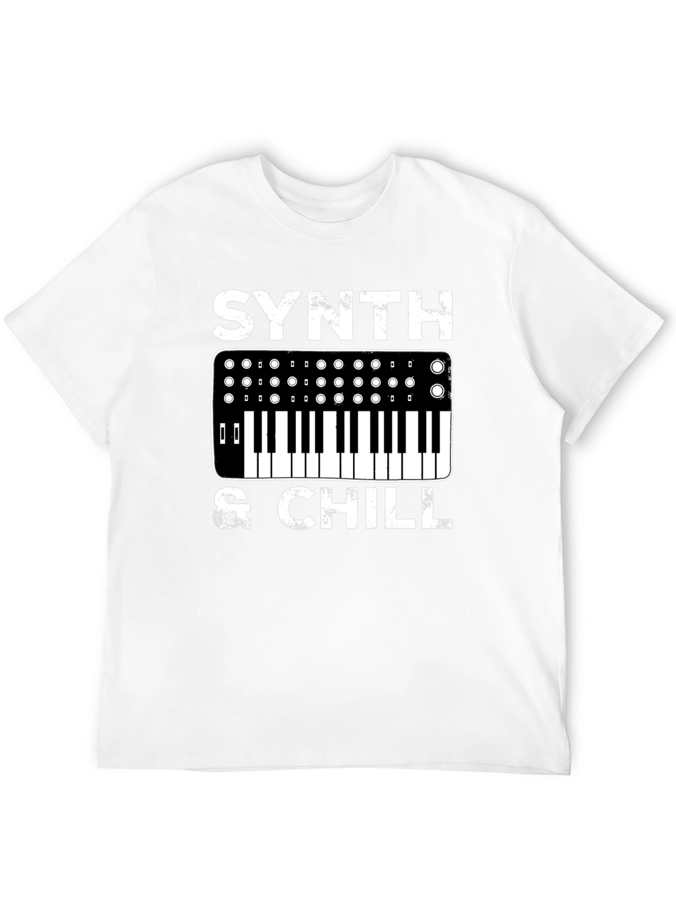 Synth & Chill Graphic T-Shirt - Music Lover Tee