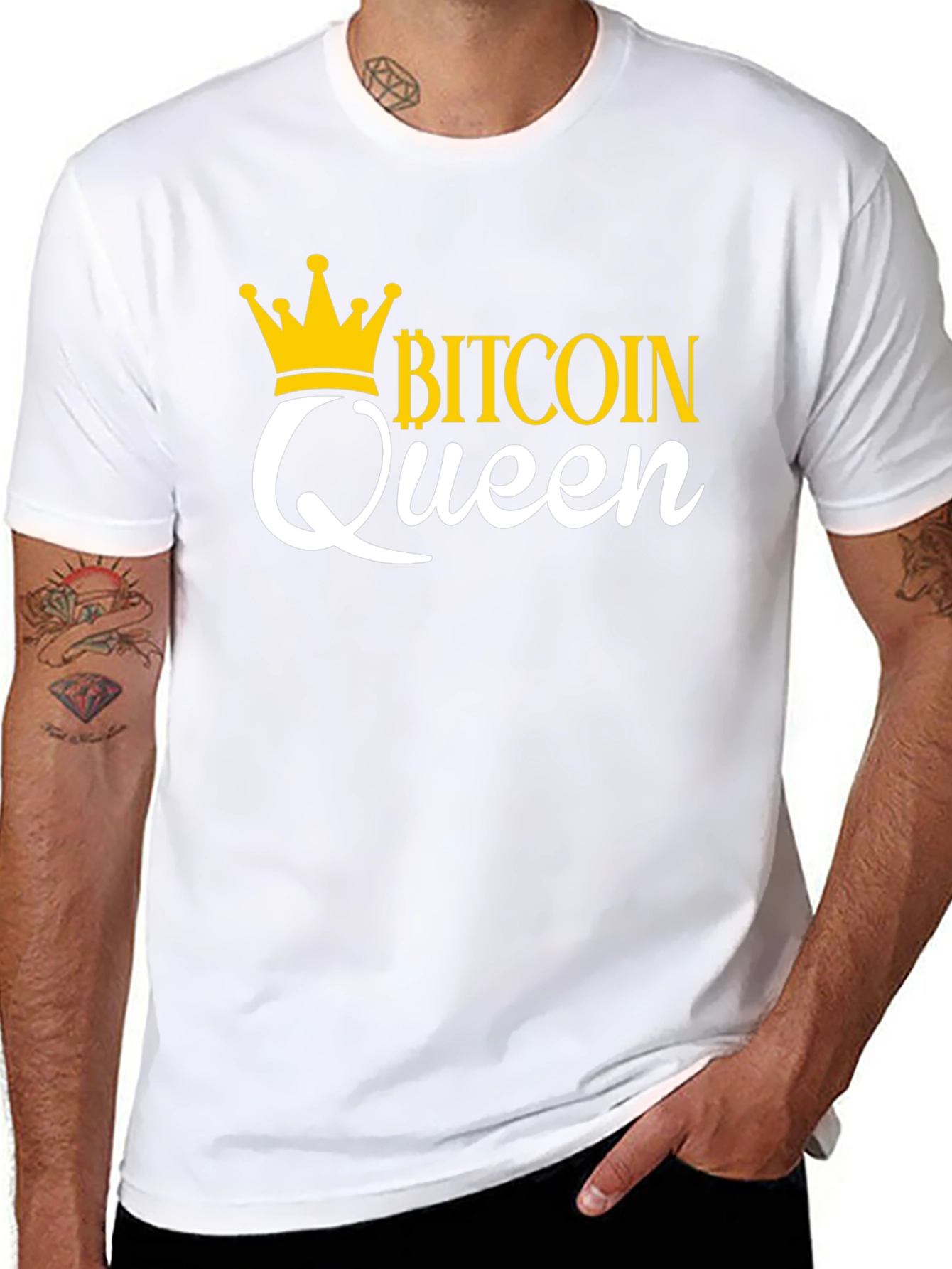 Bitcoin Queen Black Graphic Tee