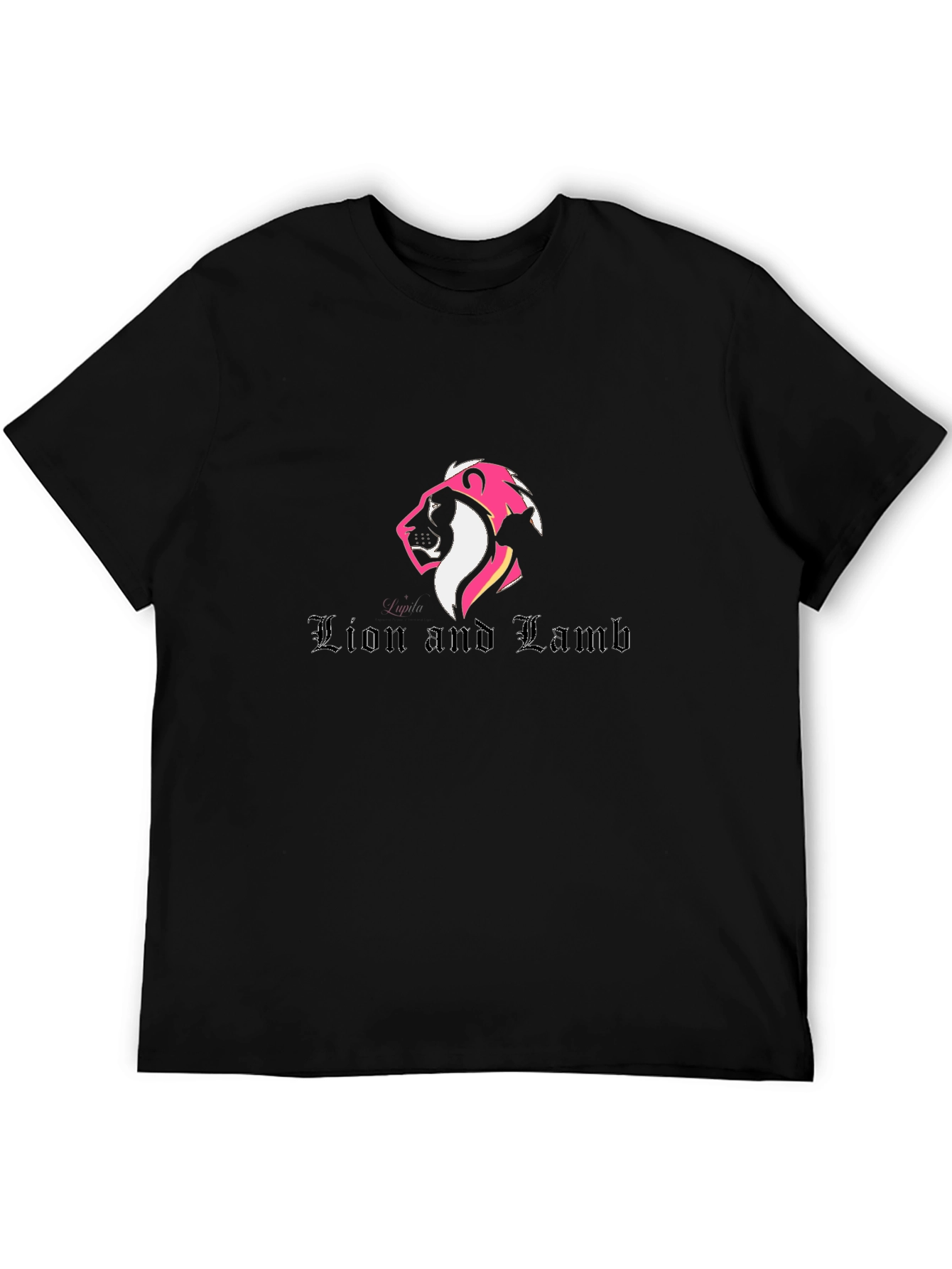 Lion and Lamb Graphic Black Tee