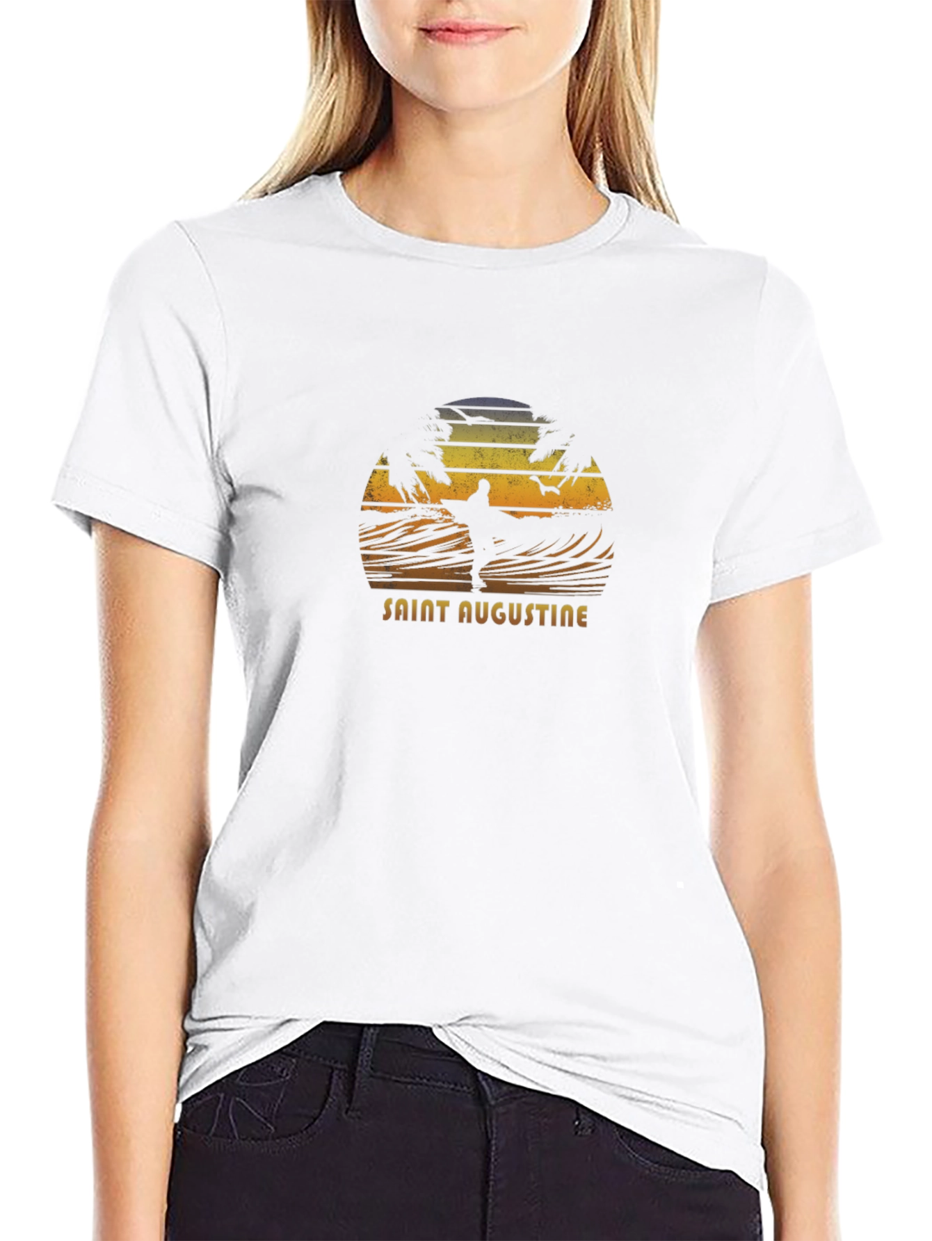 Saint Augustine Surfer Graphic T-Shirt