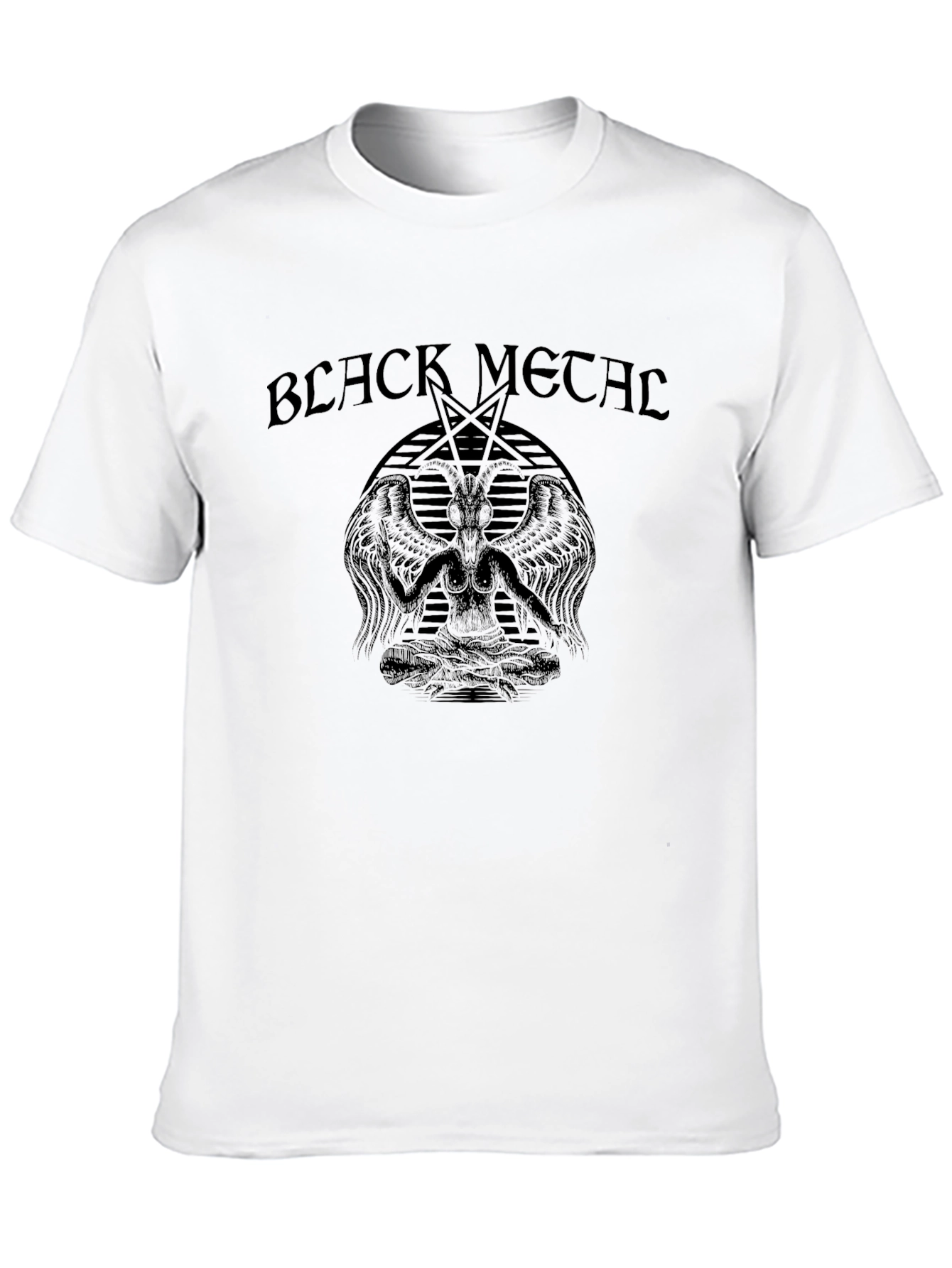 Black Metal Graphic Tee - Dark Gothic Design