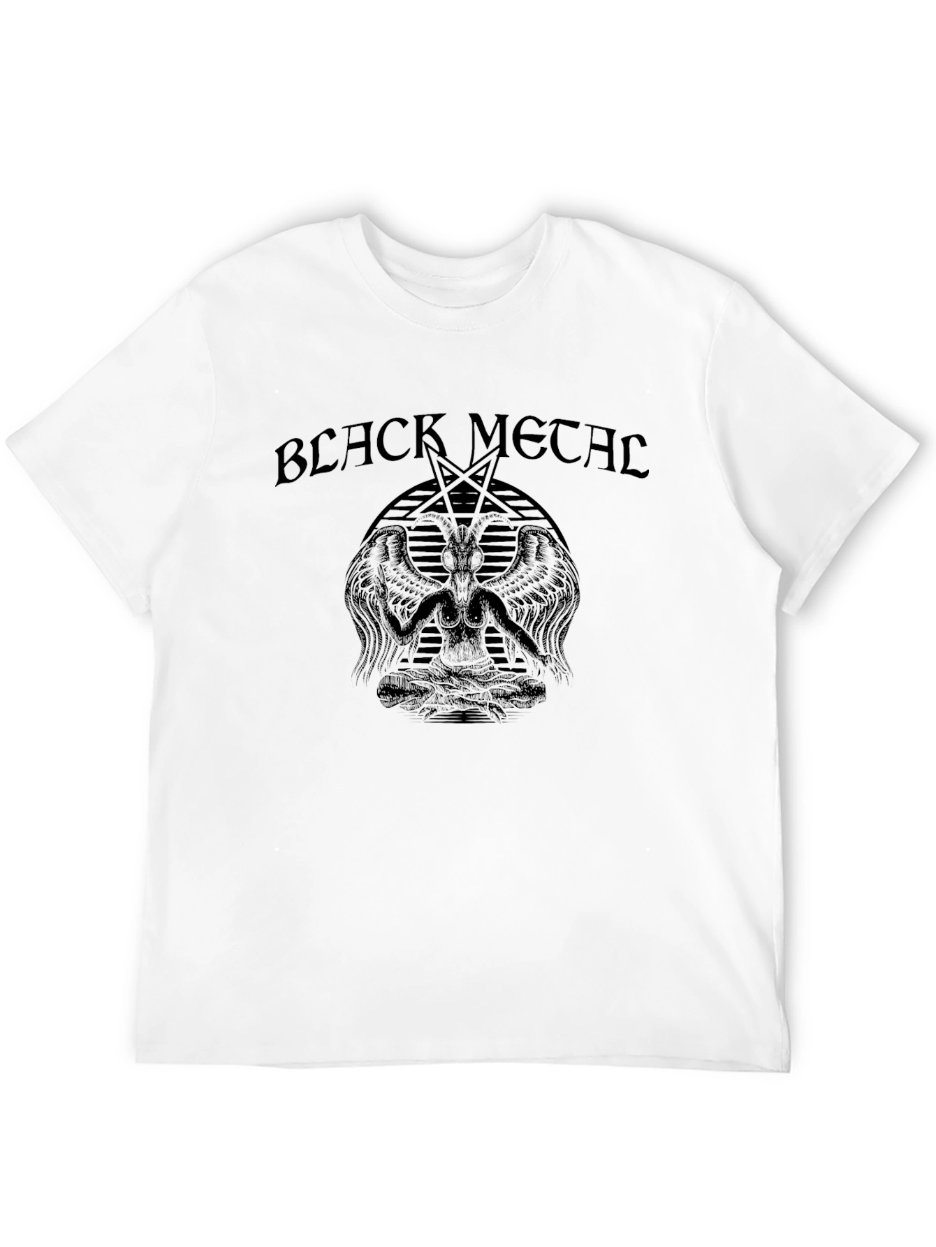 Black Metal Graphic Tee - Dark Gothic Design