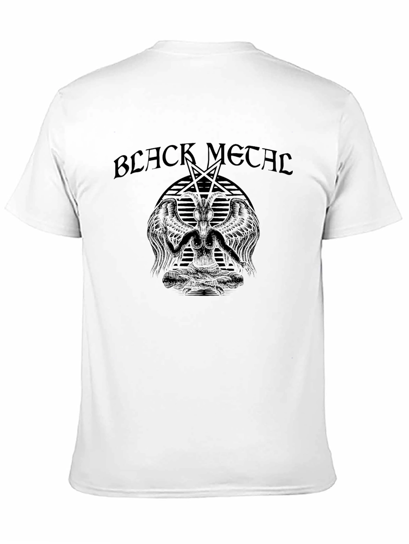 Black Metal Graphic Tee - Dark Gothic Design