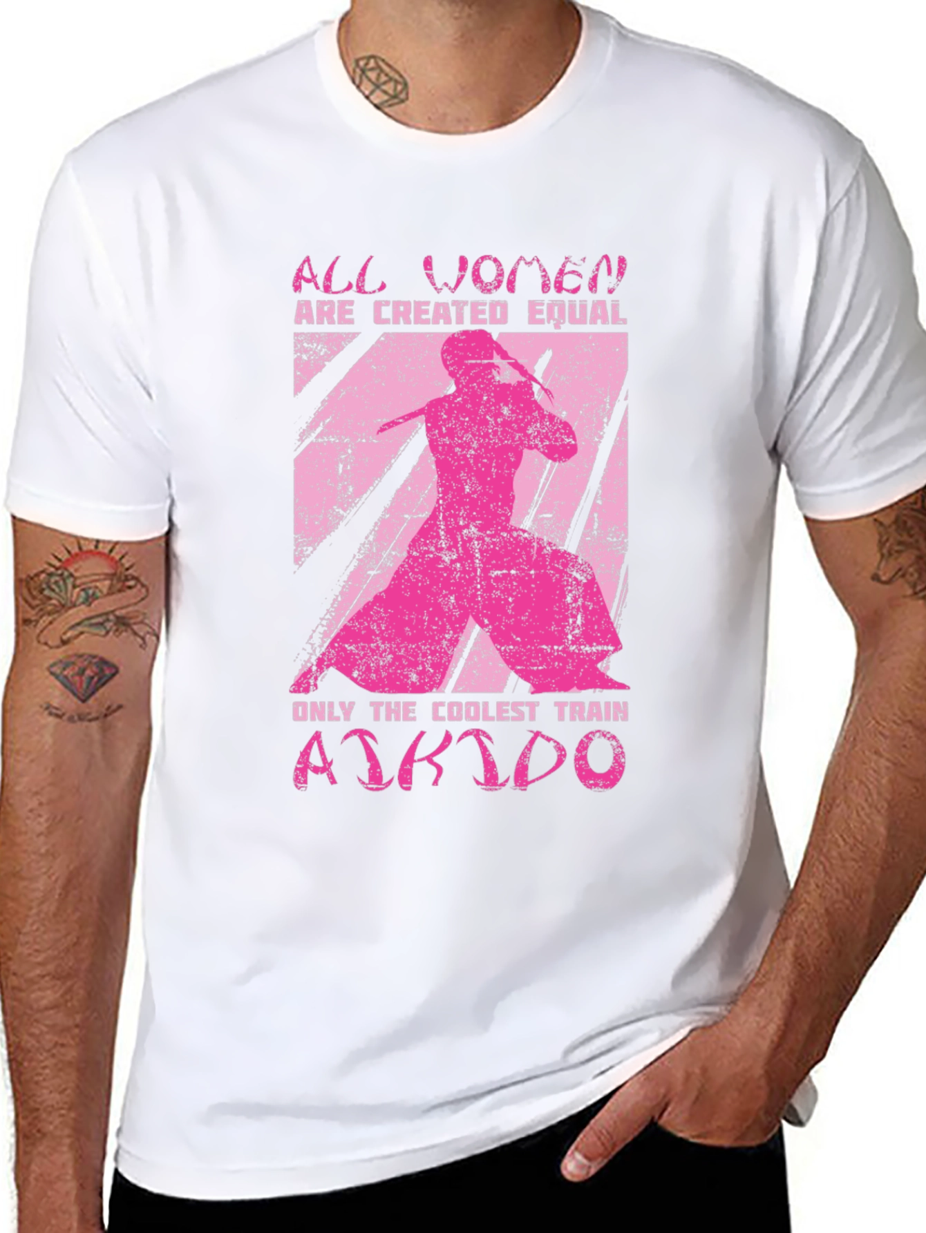 Coolest Women Train Aikido Black T-Shirt