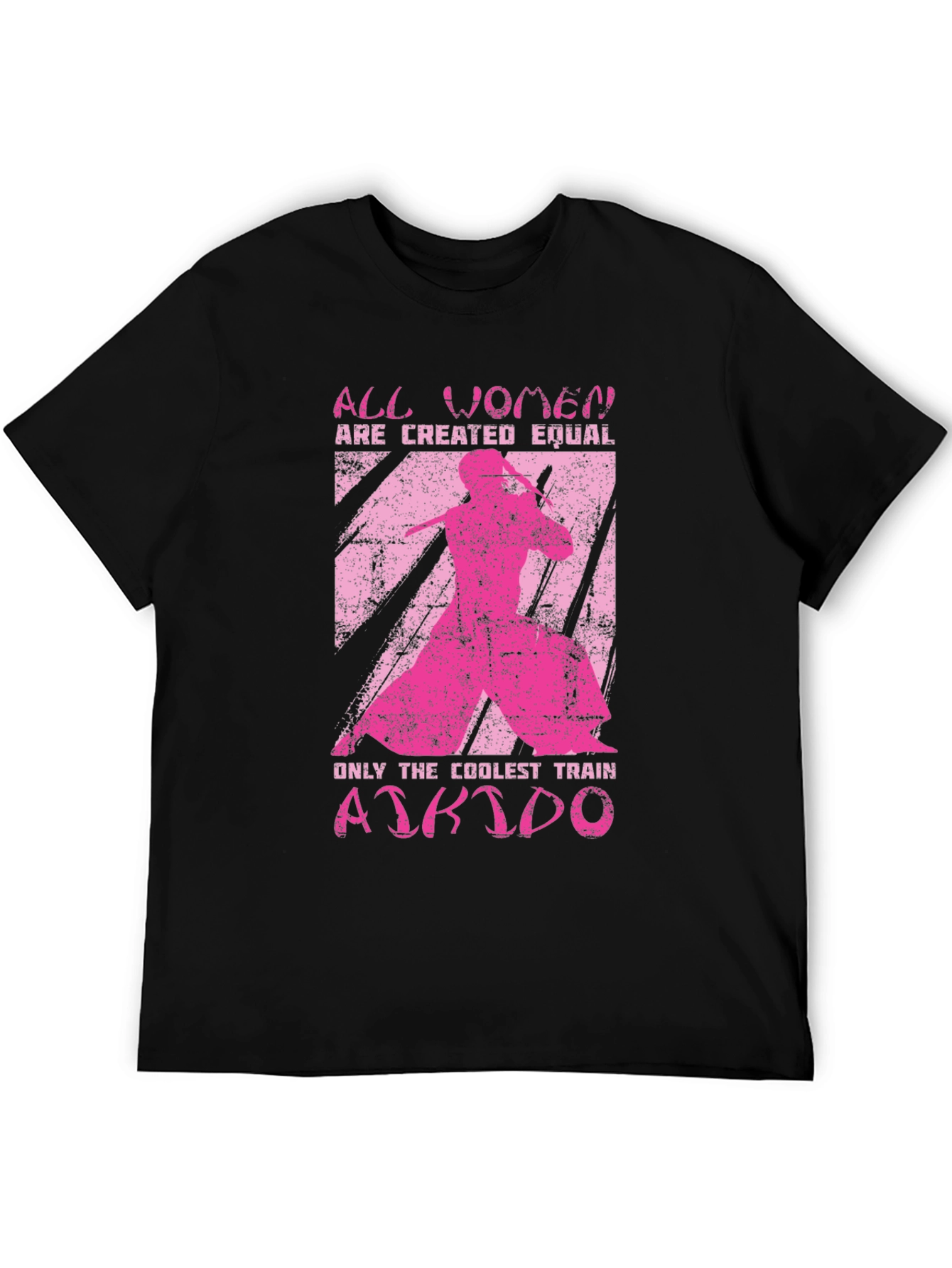 Coolest Women Train Aikido Black T-Shirt