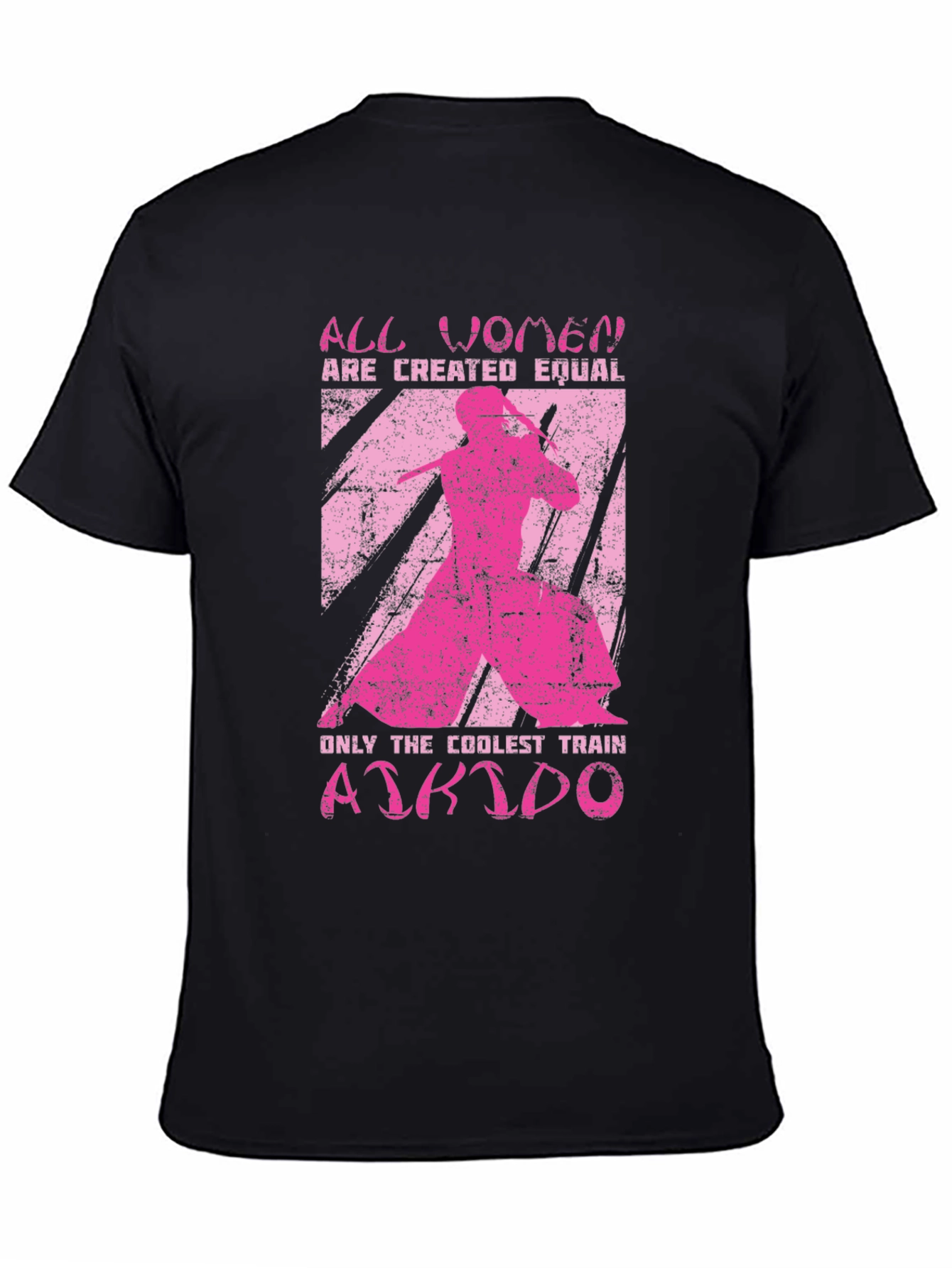 Coolest Women Train Aikido Black T-Shirt