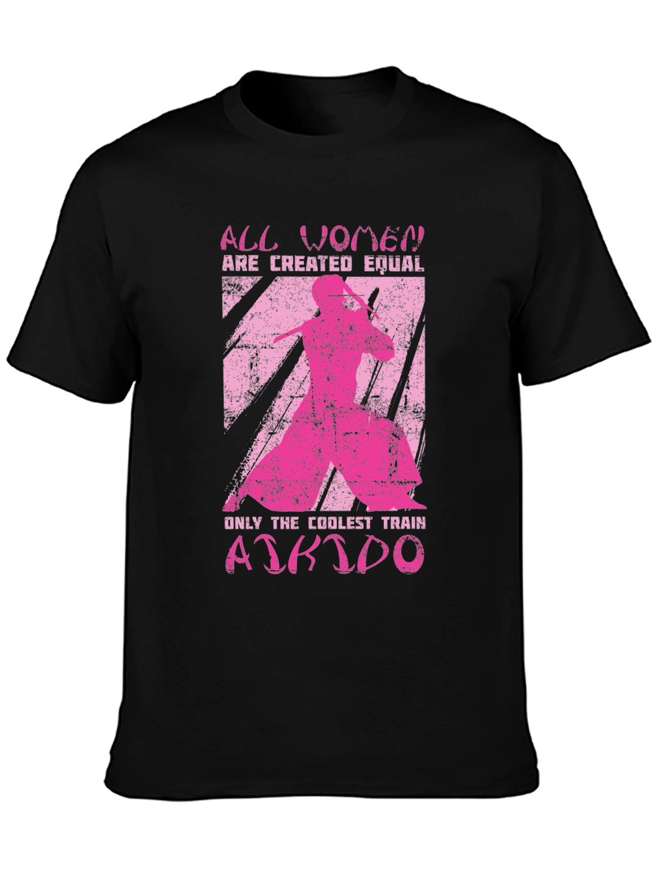 Coolest Women Train Aikido Black T-Shirt