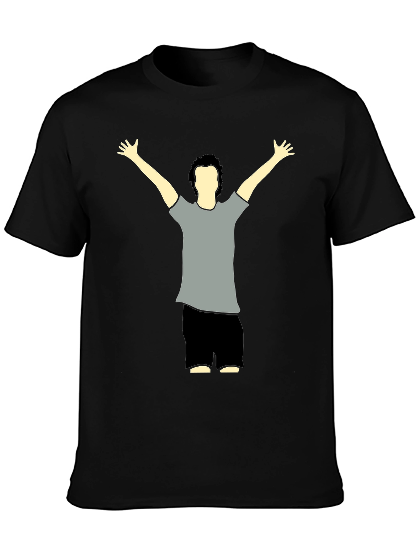 Graphic Tee - Man Raising Arms Design