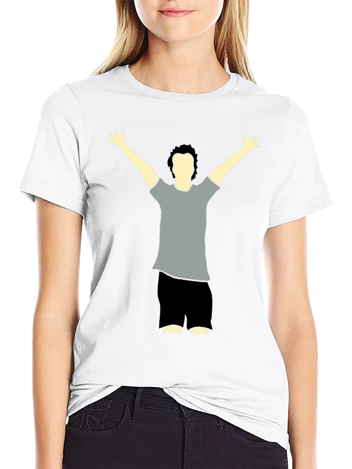 Graphic Tee - Man Raising Arms Design