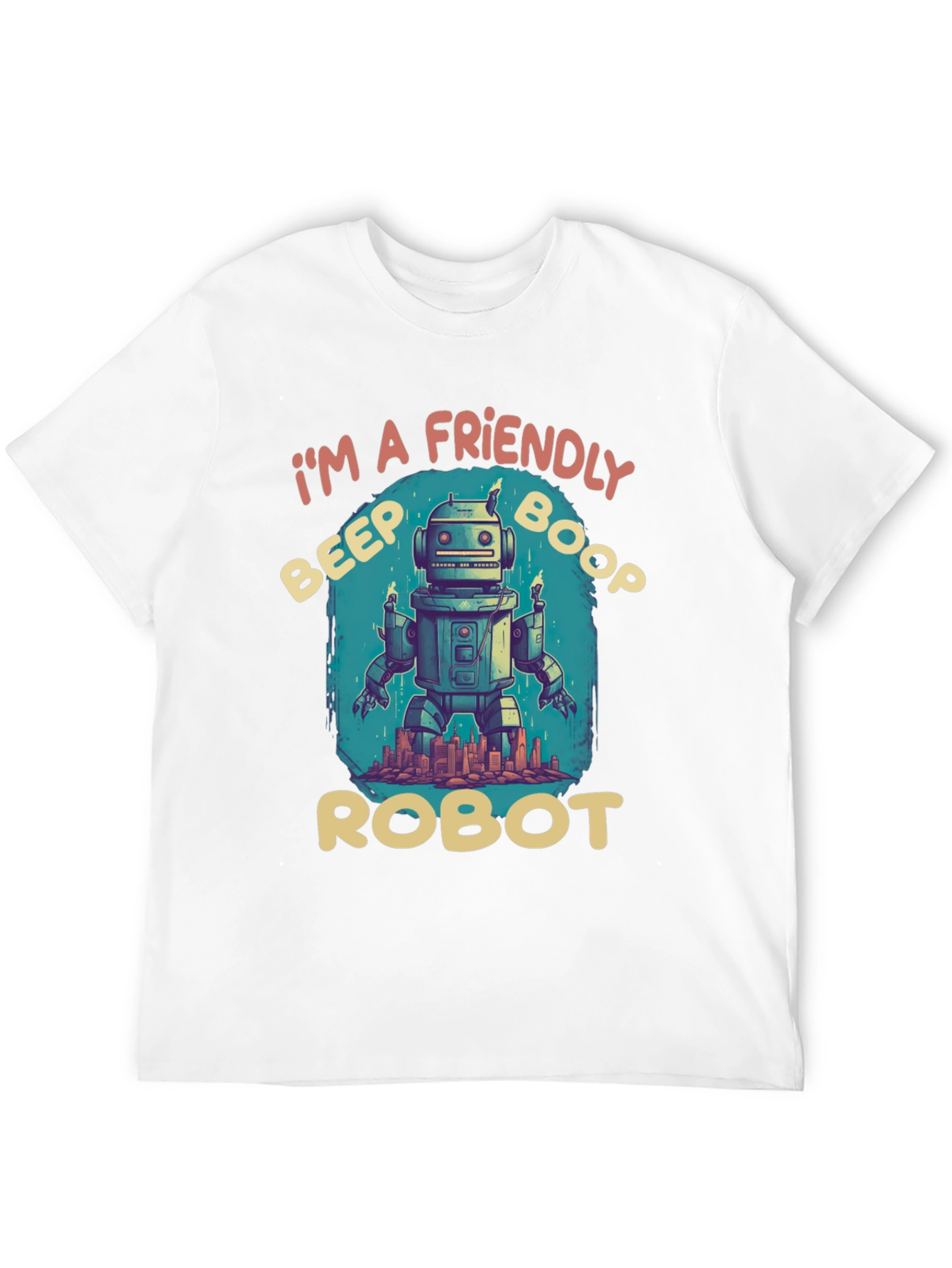 Friendly Robot T-Shirt: Beep Boop Style